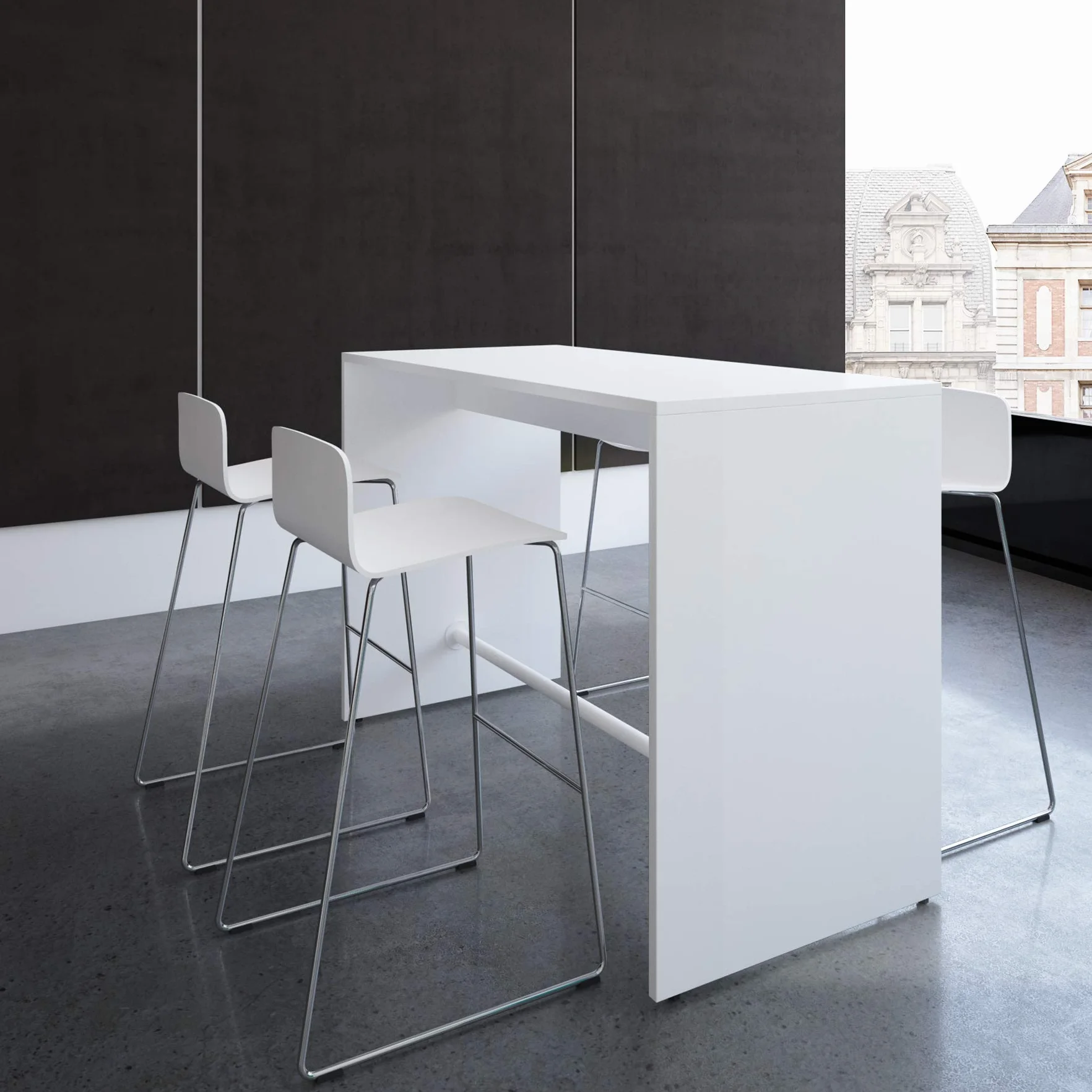Stolik barowy Light 160 x 70 cm biały
