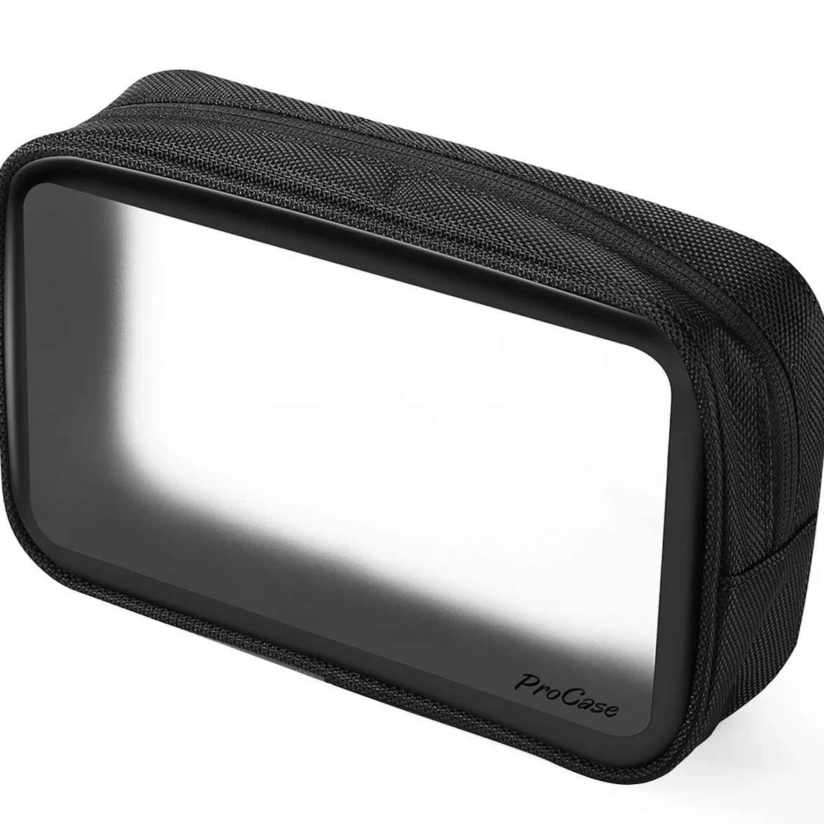ProCase Toiletry Bag Airplane Torba na przybory toaletowe przezroczysta do bagażu podręcznego w samolocie, kosmetyczka podróżna na płyny w walizce, torba do przechowywania kosmetyków - czarna
