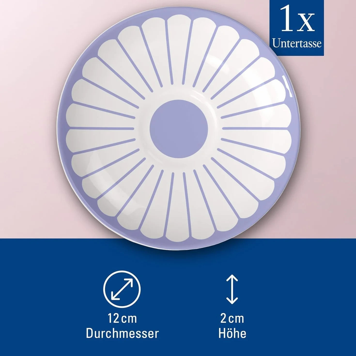Villeroy & Boch Fleur bleu spodek do filiżanki espresso porcelana niebieski do zmywarki mikrofalówki
