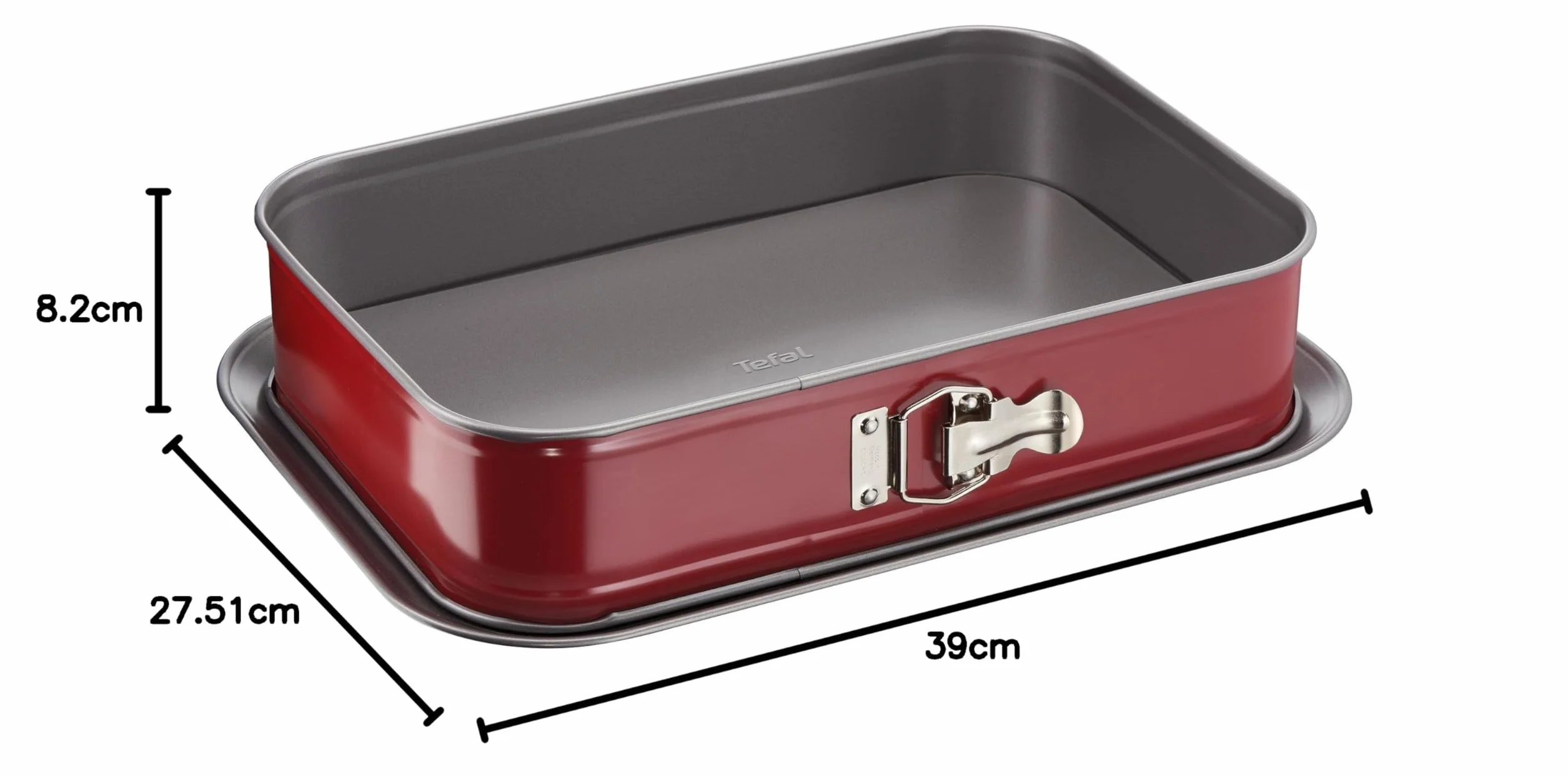 Tefal Delibake naczynie do piekarnika 36 x 24 cm stal węglowa czerwone