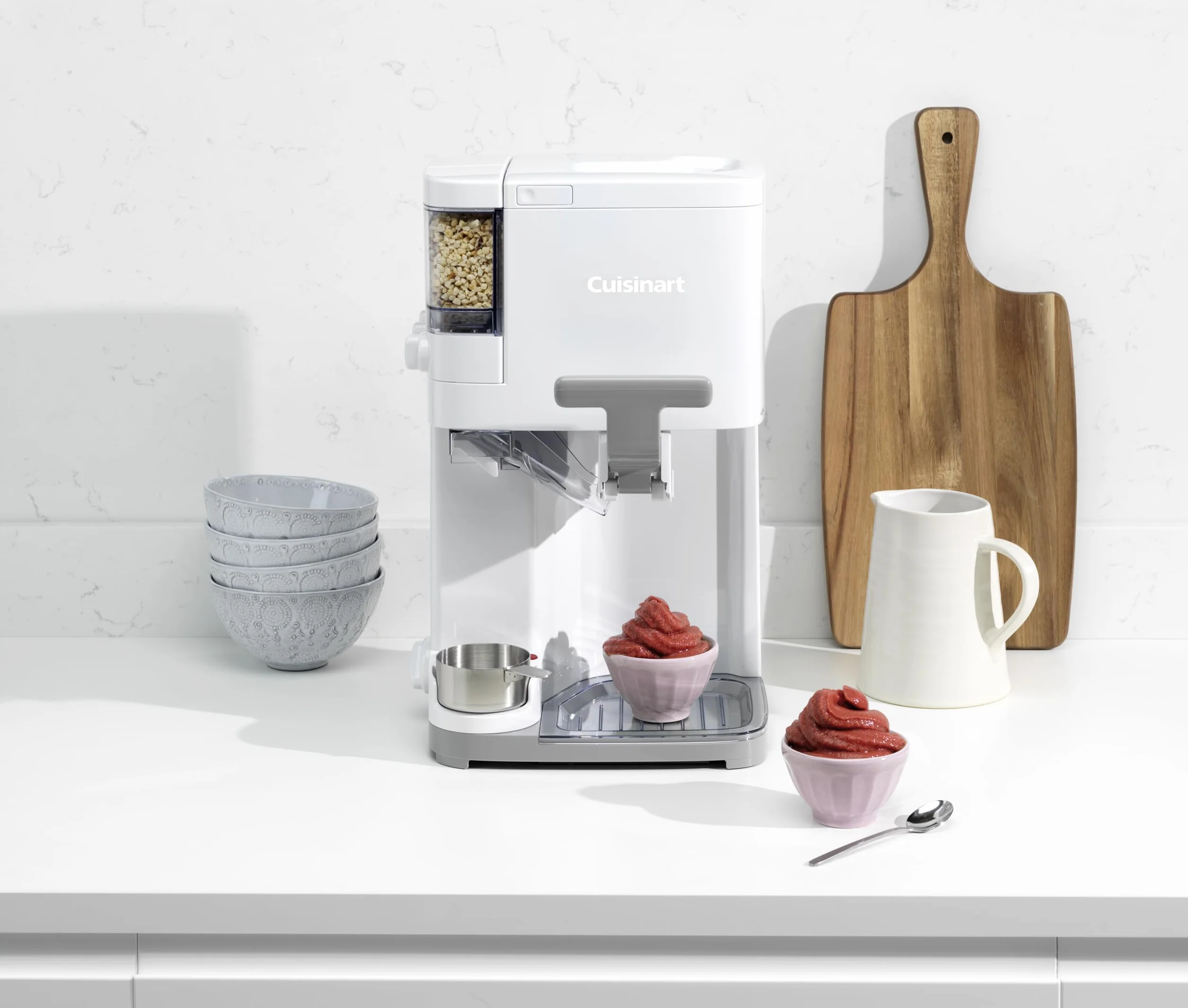 Cuisinart ICE48U maszyna do lodów włoskich, żelato, sorbet, lody bezmleczne, mrożony jogurt | dozownik dodatków | łatwy w obsłudze i czyszczeniu | 1,42 l na 6 porcji | gotowe w 20 minut | ICE48U