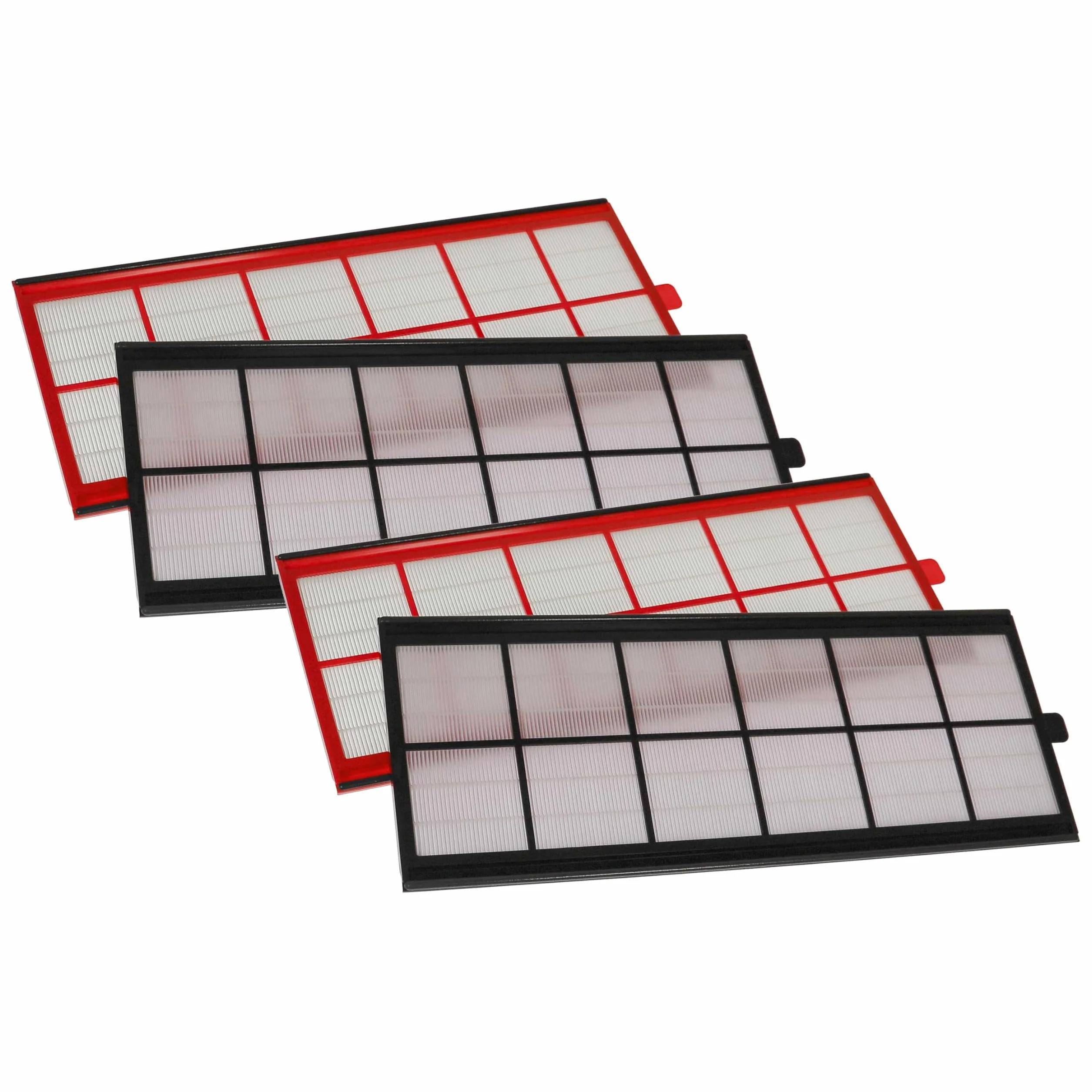 vhbw Zestaw filtrów kompatybilny z urządzeniem wentylacyjnym Aeris 550, 350, 450, filtr powietrza G4 / F7 (4 szt.), biały/czerwony/czarny