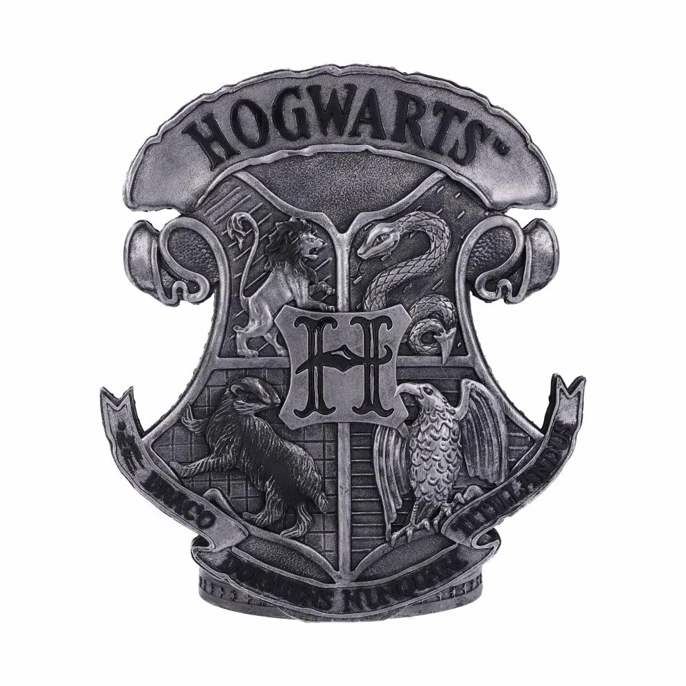 Nemesis Now Oficjalnie licencjonowana podpórka do książek Harry Potter Slytherin 20 cm srebrna