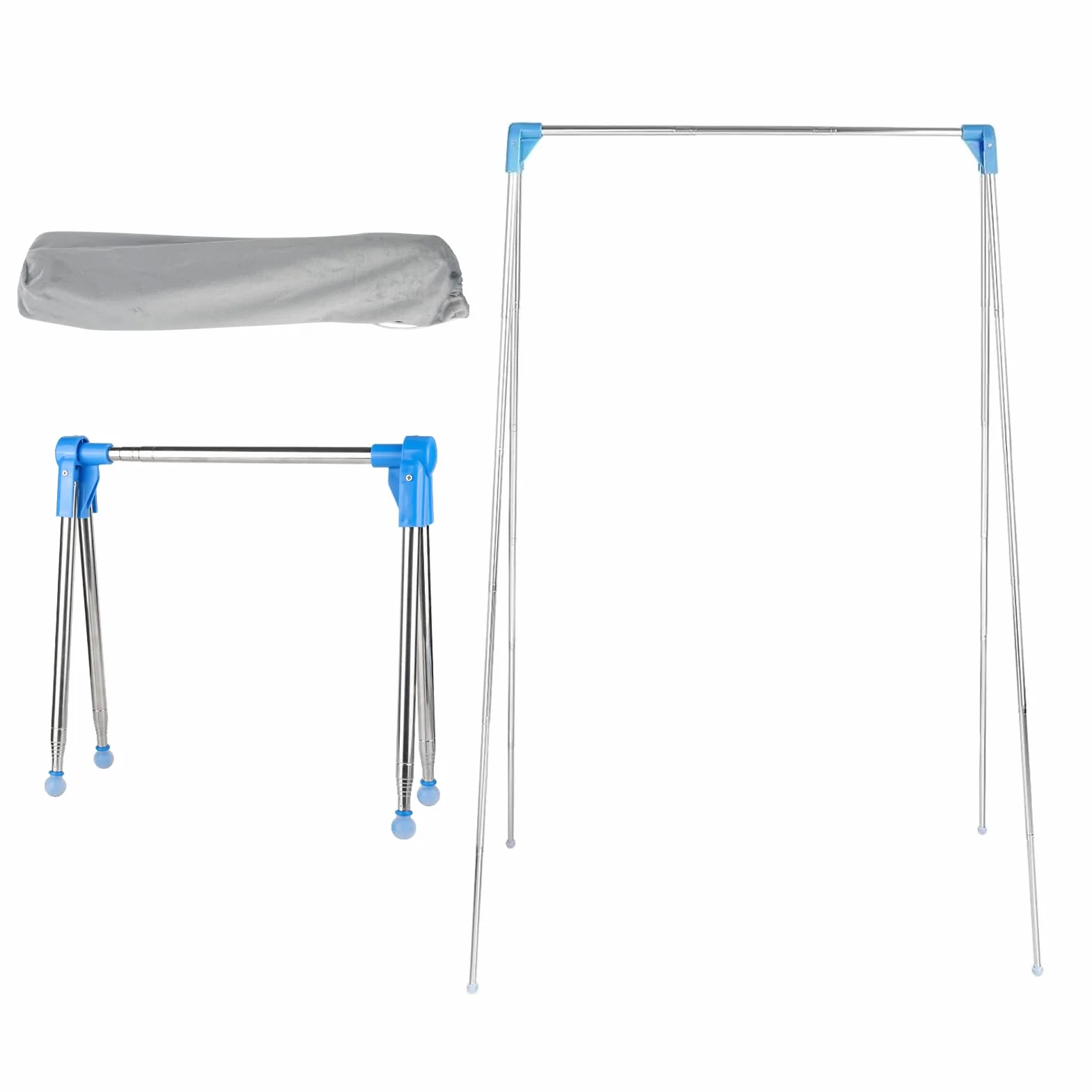 XTDMJ Przenośny stojak do suszenia ubrań, składany, 33-71 cm, przenośny, podróżny, składany wieszak na ubrania, do domu, na pranie, kemping, podróż, na zewnątrz