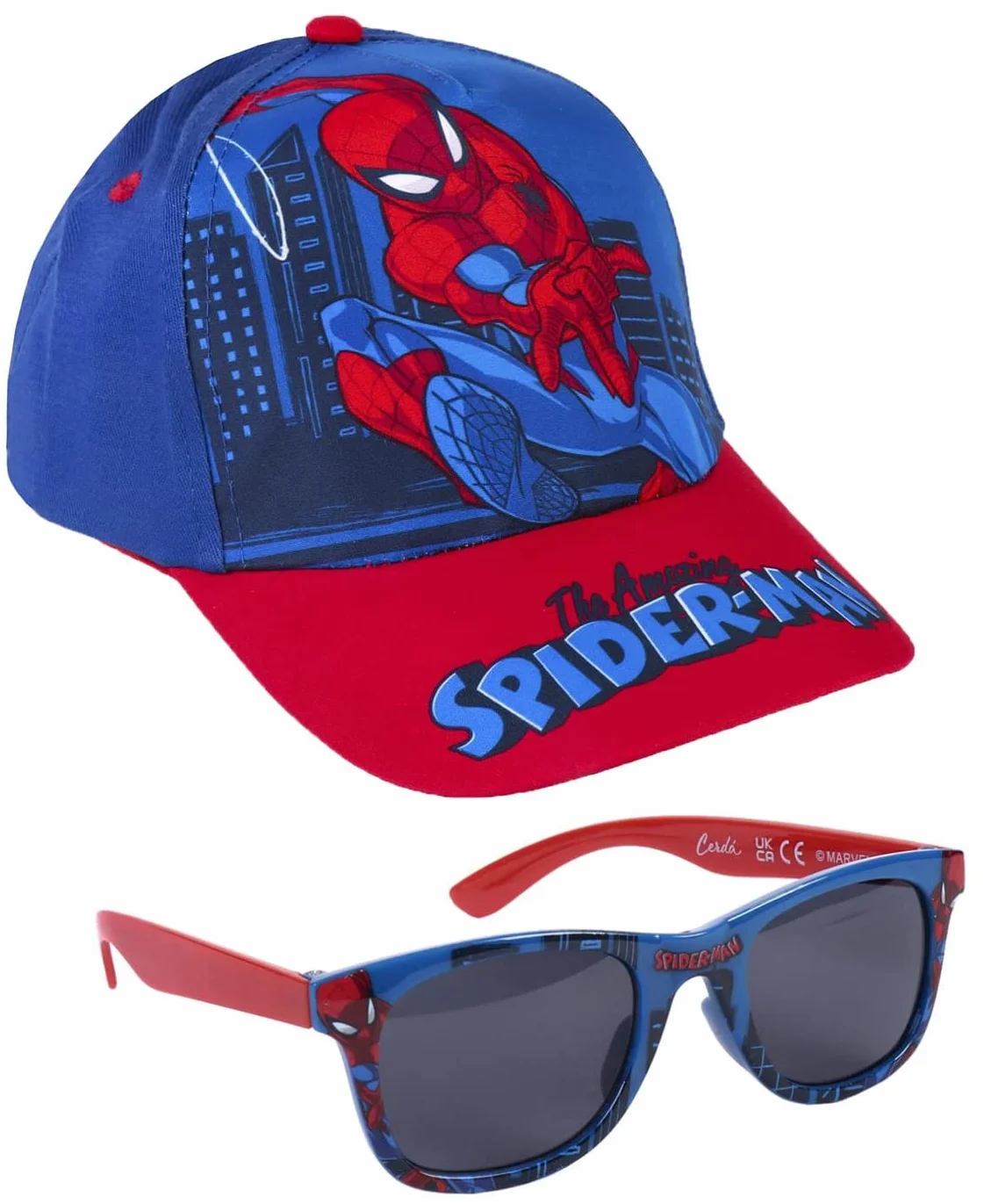 CERDÁ LIFE'S LITTLE MOMENTS Czapka z daszkiem Unisex Dorosły Okulary przeciwsłoneczne Spiderman, Wielobarwny, Rozmiar Uniwersalny, Wielobarwny, rozmiar uniwersalny