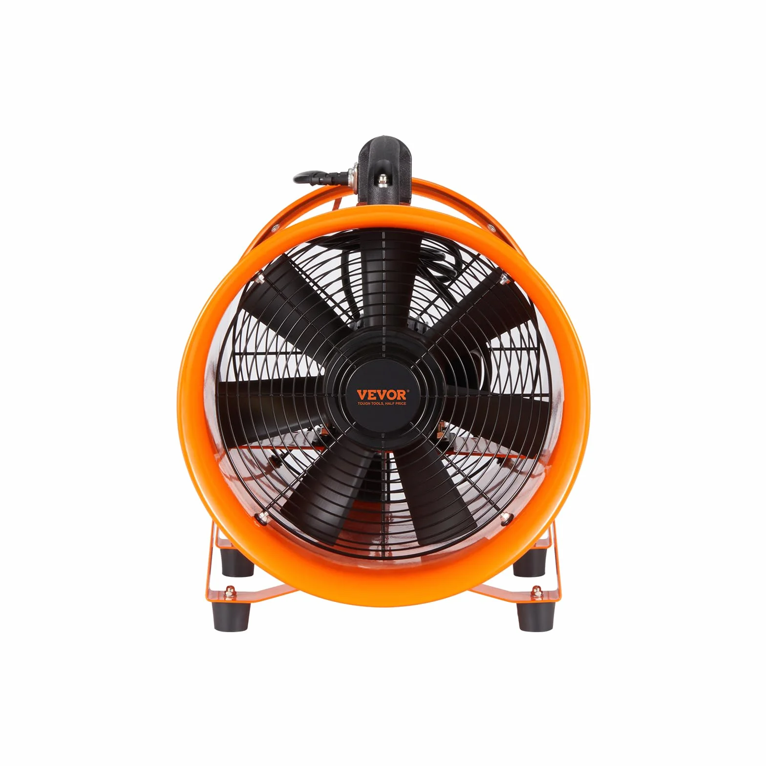 EVOR wentylator budowlany 195 W AC 2900 obr./min, 504 l/s (1070 CFM), wentylator osiowy z wężem 5 m, dmuchawa osiowa, poziom hałasu 79 dB