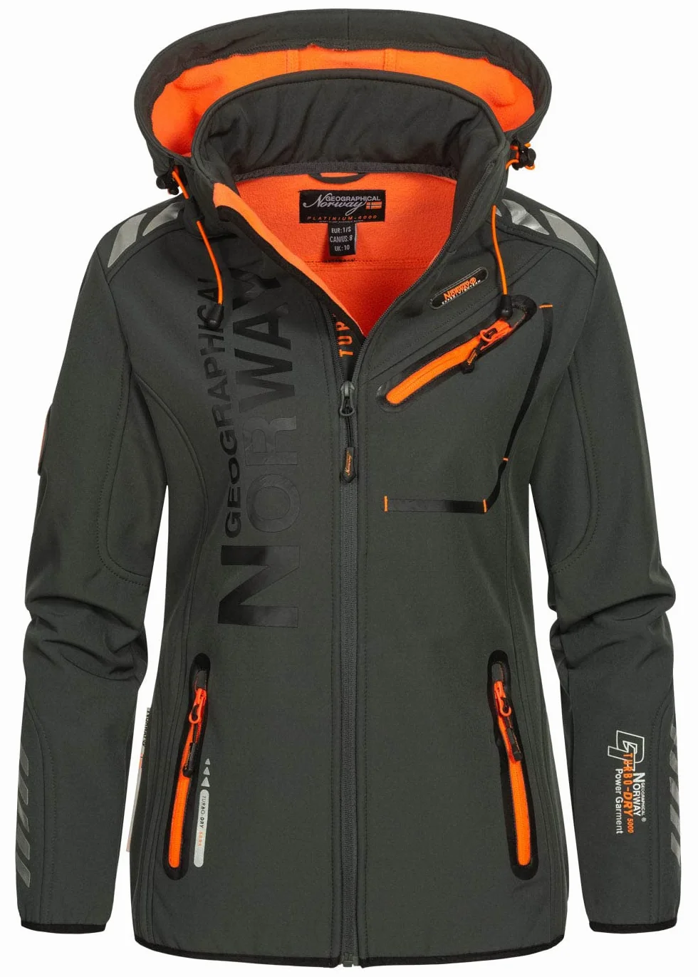 Geographical Norway Damska kurtka softshellowa, funkcyjna, outdoorowa, przeciwdeszczowa, sportowa