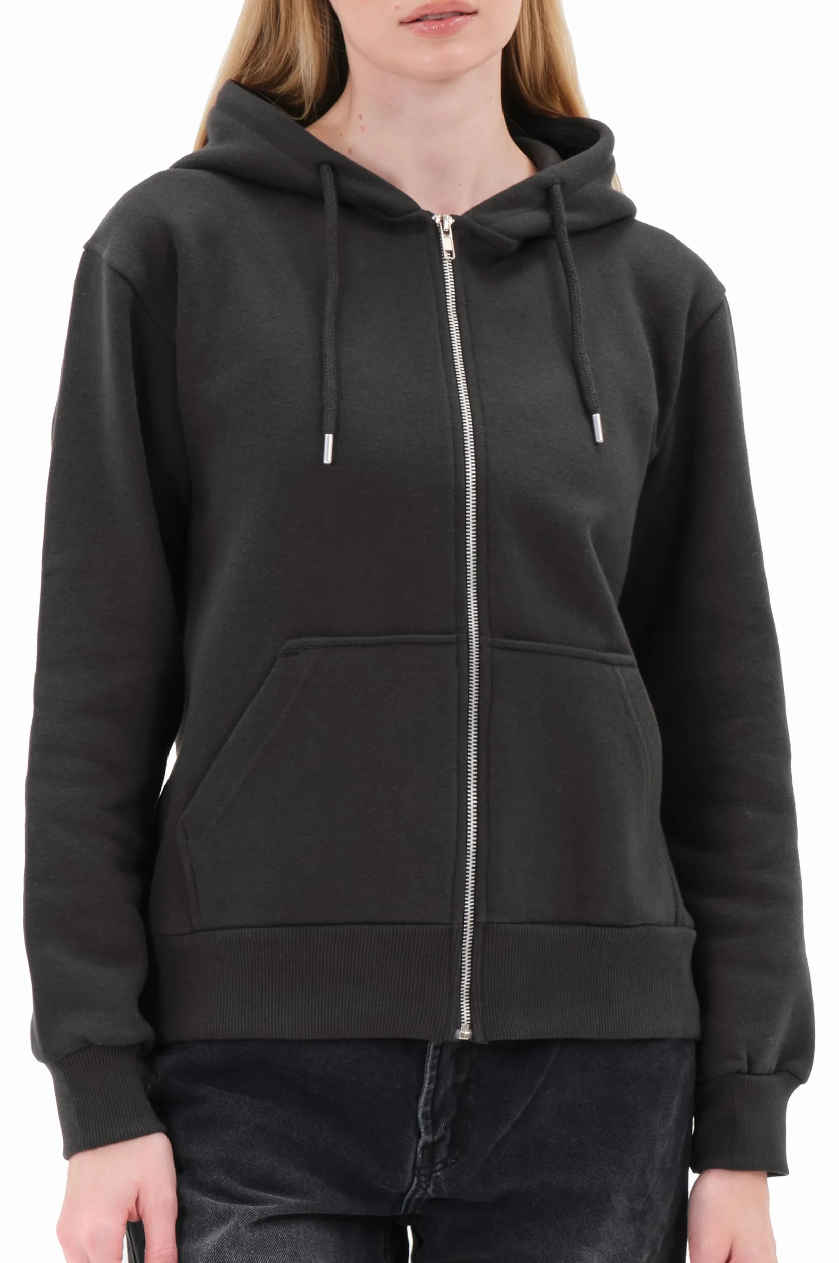Smith & Solo Damska bluza z kapturem – bluza z kapturem, z okrągłym dekoltem, slim fit, na czas wolny, sportowa koszulka z długim rękawem, bluza treningowa