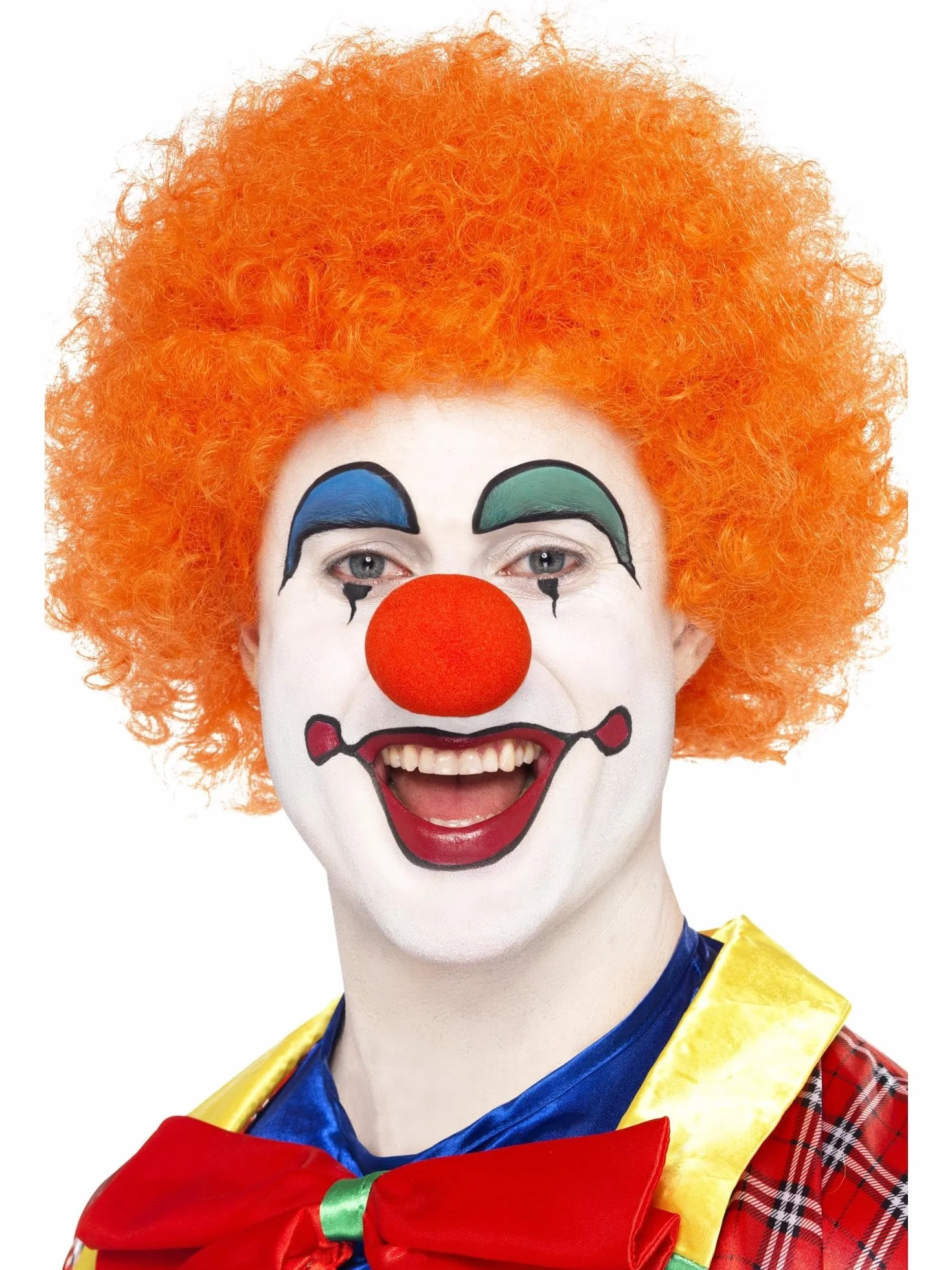 Fancy Dress Crazy Clown Wig Orange 120g