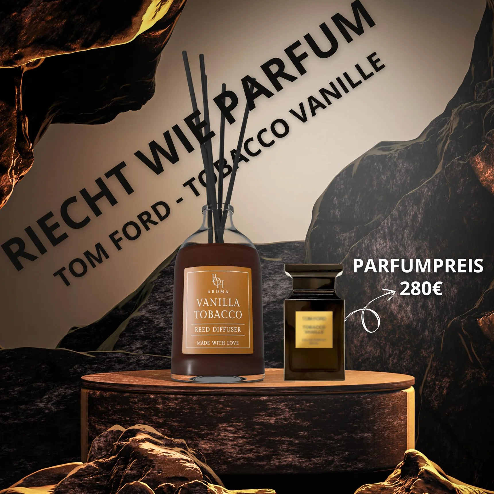 Dyfuzor Reed Zapach Waniliowy Tobacco 100 ml Dezodorant do Pomieszczeń