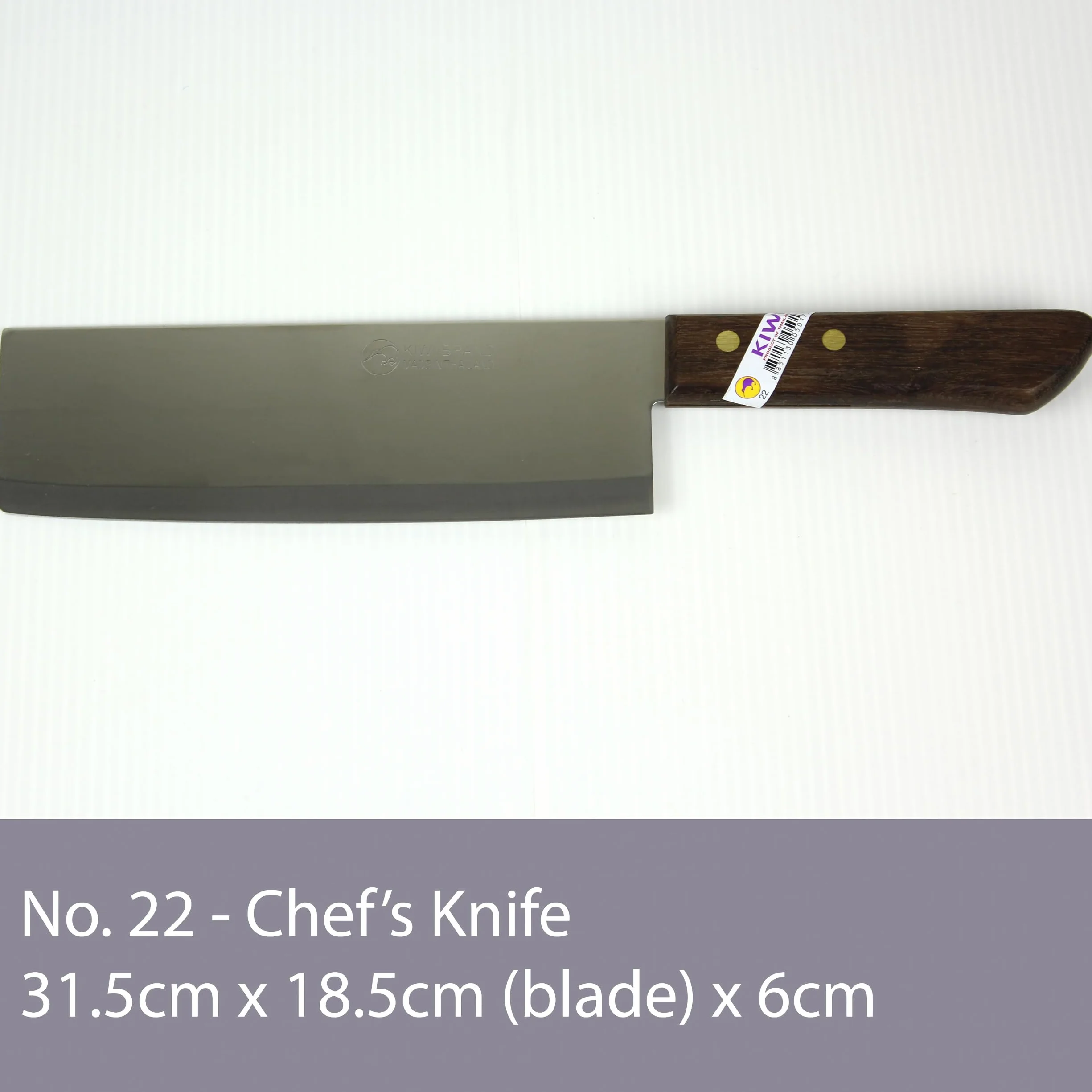 Kiwi Nóż szefa kuchni ze stali nierdzewnej 31,5 cm z drewnianym uchwytem