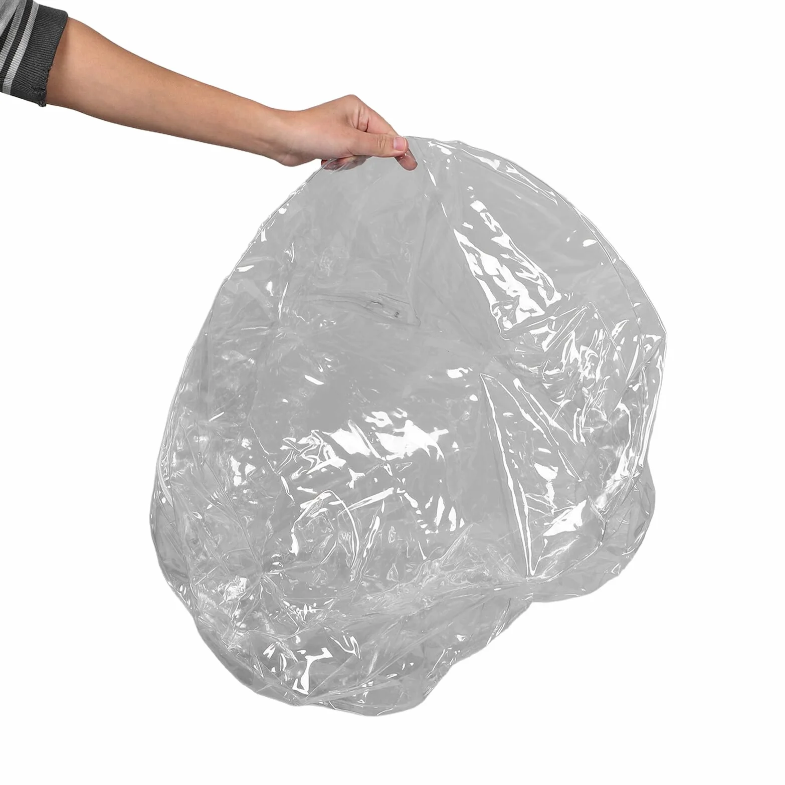 Cabilock Przezroczysta Torba Pluszaki Pufa Worek Do Przechowywania Zabawek Organizer Siedzisko PVC