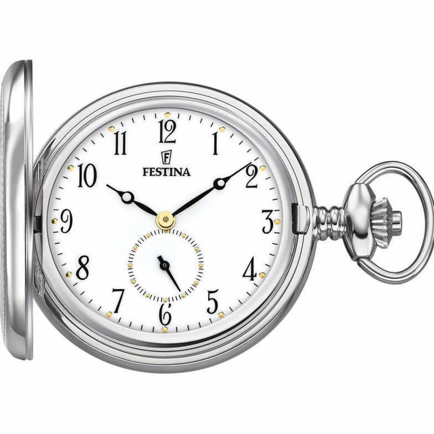 Festina Analogowy kwarcowy zegarek kieszonkowy F2026/1, srebro, taśma