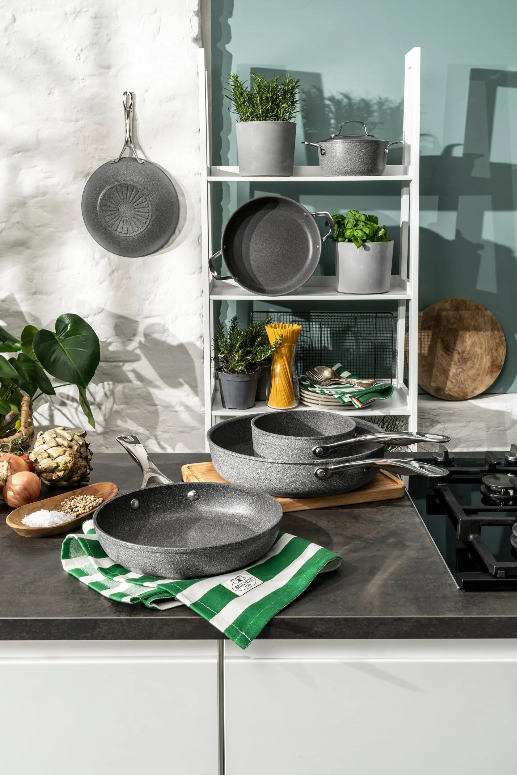 BALLARINI Wok SALINA 30 cm aluminium antracyt