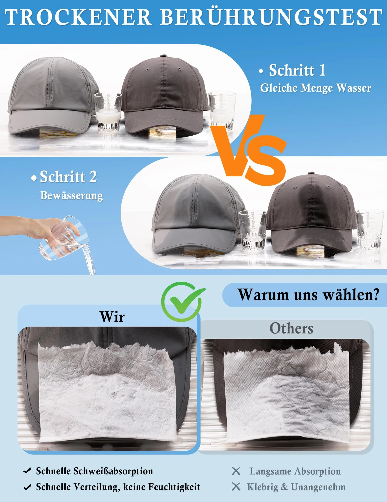 TOP-EX L/XL/XXL Unisex Odprowadzająca wilgoć Czapka Z Daszkiem Oddychające Czapki Sportowe Ochrona Przeciwsłoneczna Czapka Letnia Z Blokadą Okulary Przeciw