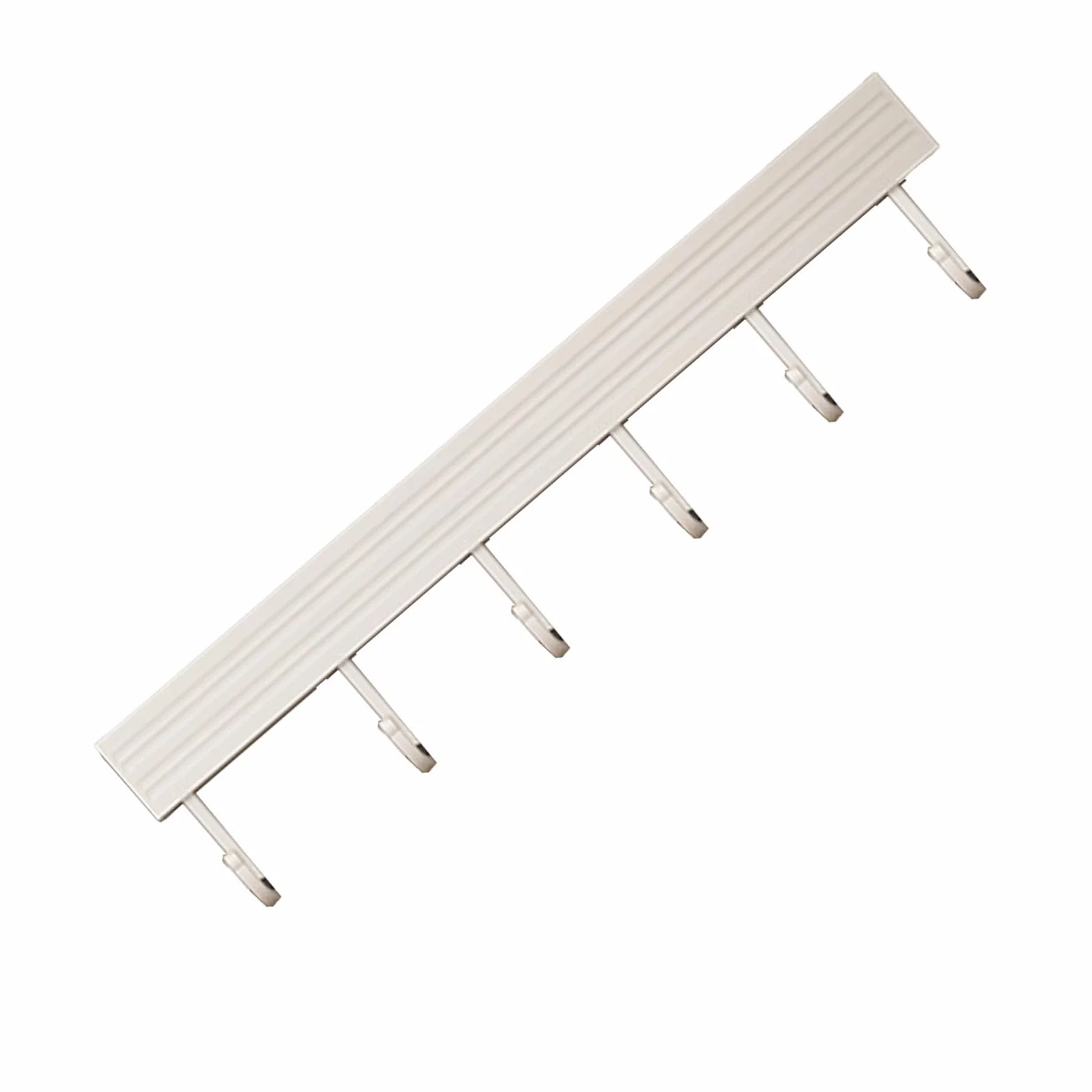 Aluminiowy Wieszak Kuchenny na Przybory 30 cm 6 Haczyków Bez Dziurkacza