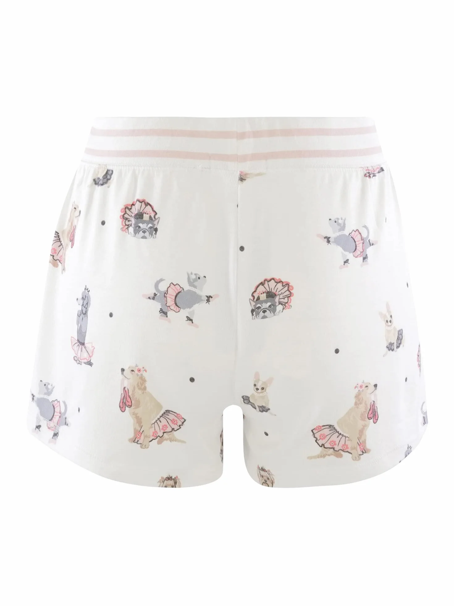 PJ Salvage Damskie szorty piżamowe Let's Dance, off-white, M