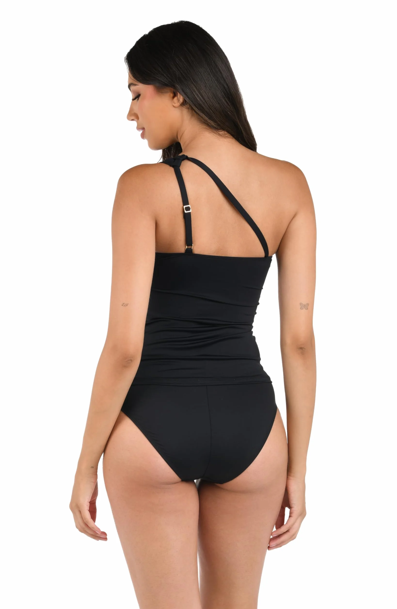 La Blanca Island Goddess One Shoulder Keyhole Tankini Swimsuit Top