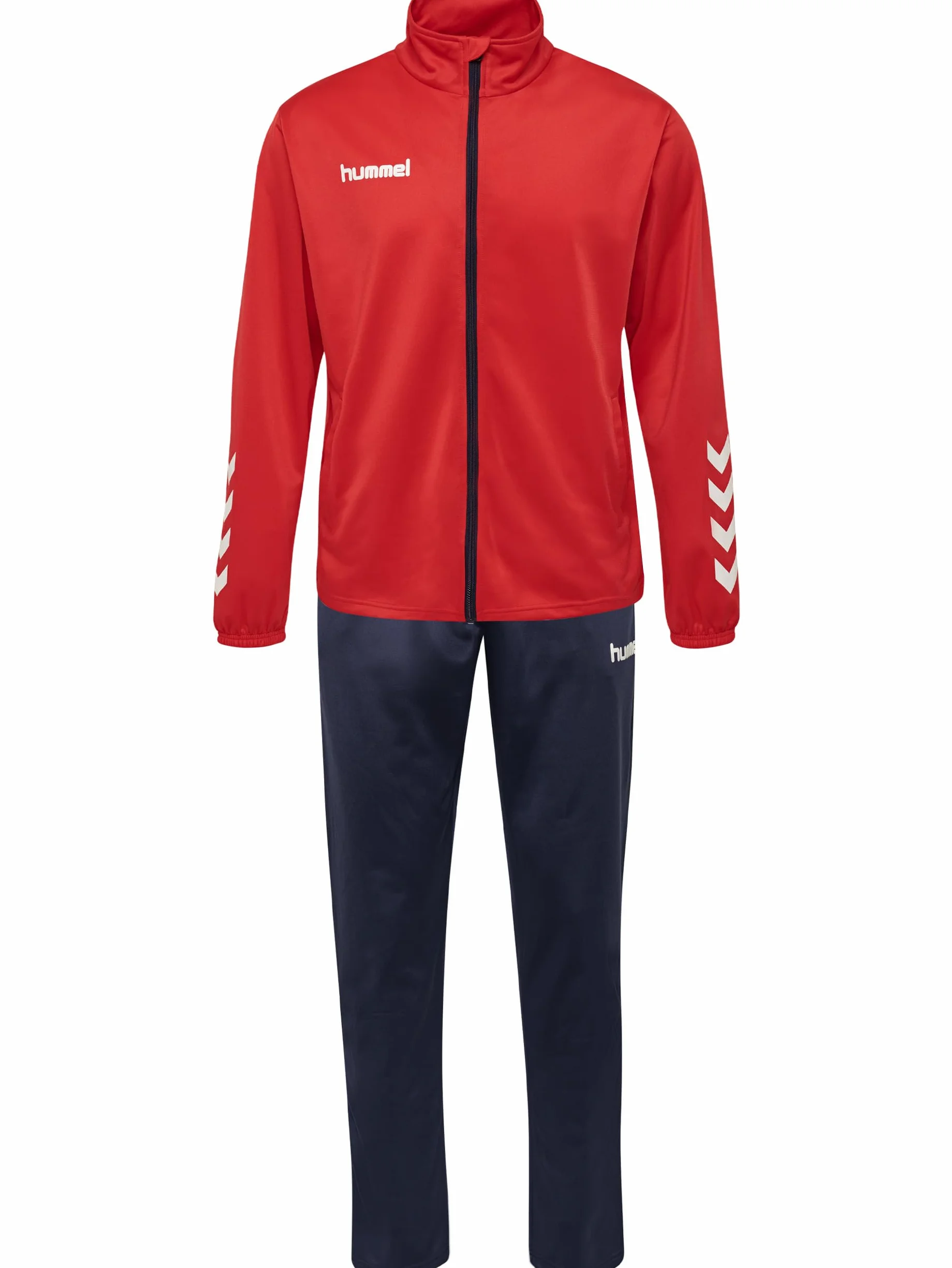 hummel 205876 męski zestaw Promo Poly Track Suit, różowy/niebieski morski, L EU