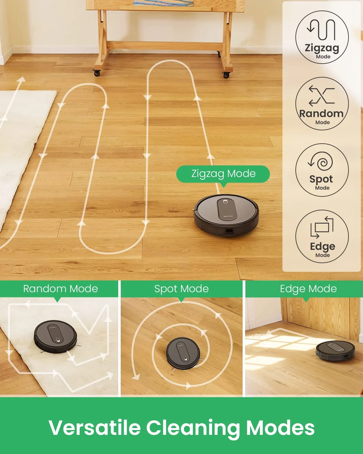 Vactidy Nimble T6 robot odkurzający moc ssania, inteligentne sterowanie aplikacją i Alexa, do sierści i kurzu