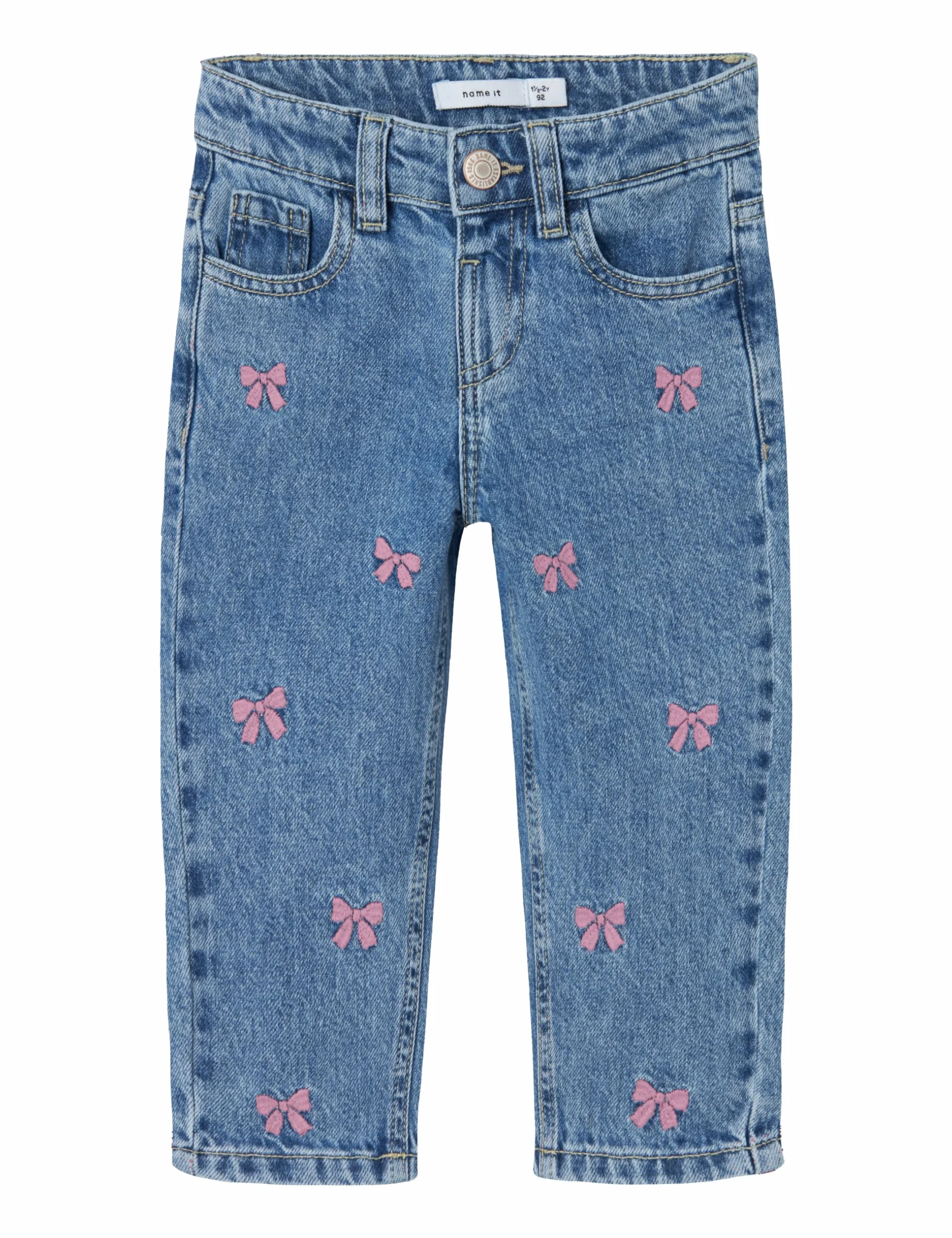 NAME IT Dziewczęce spodnie jeansowe, niebieski (medium blue denim), 86