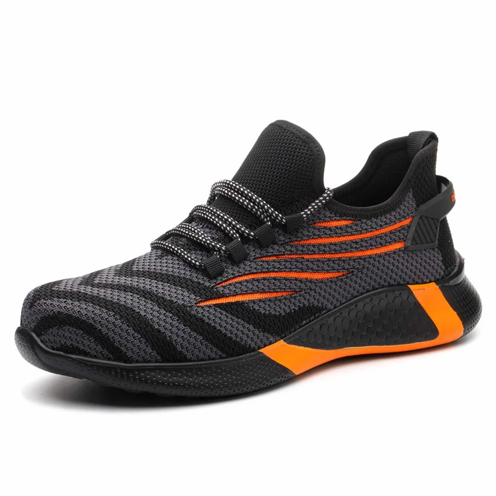 Obuwie ochronne dla mężczyzn i kobiet, lekkie sportowe buty ochronne, stalowy nosek, sneakersy