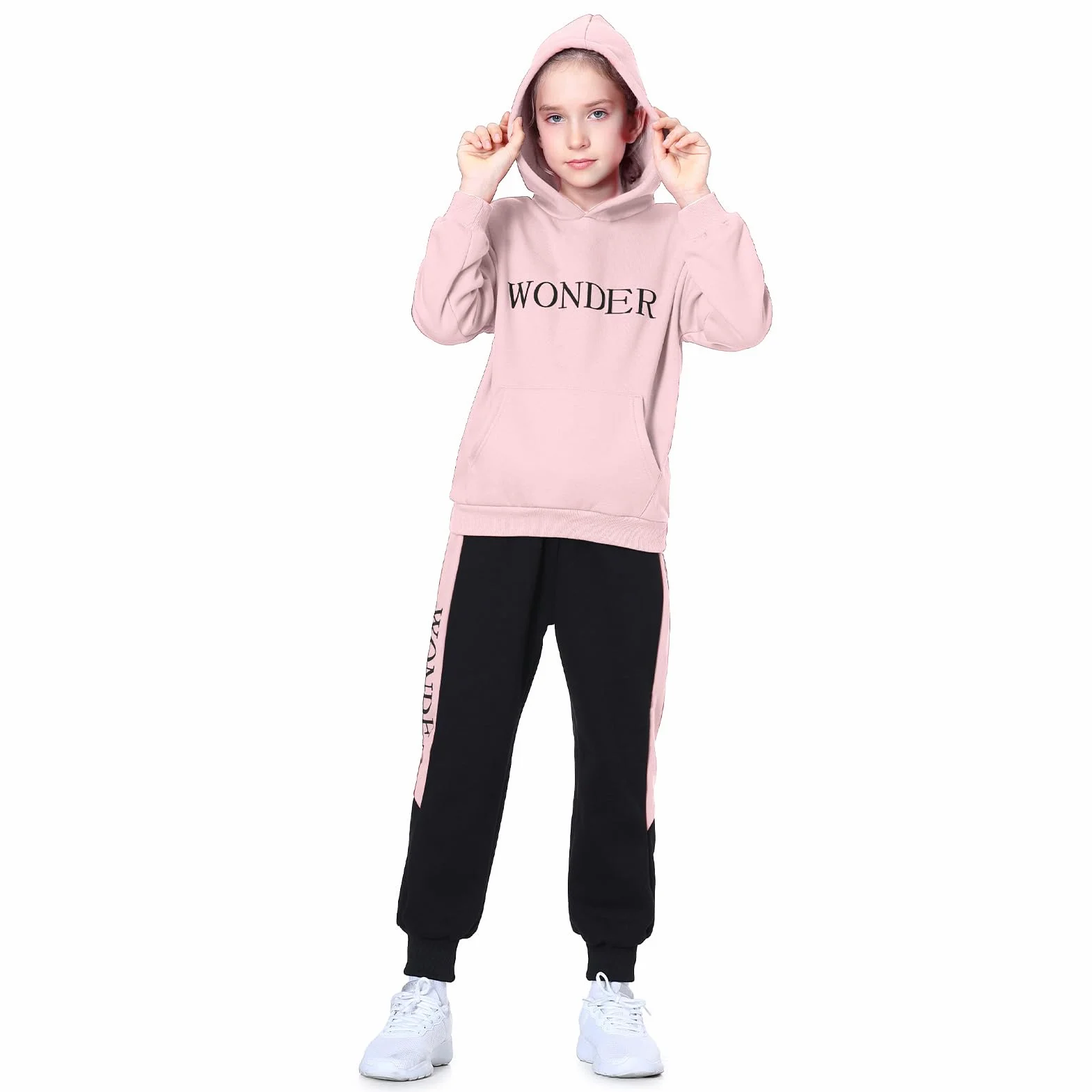 Bluza z kapturem Amur Leopard Costume Jogging Dziecięcy dres Dziewczęcy Zestaw Sportowy 2 szt. + Spodnie do joggingu na wiosnę jesień