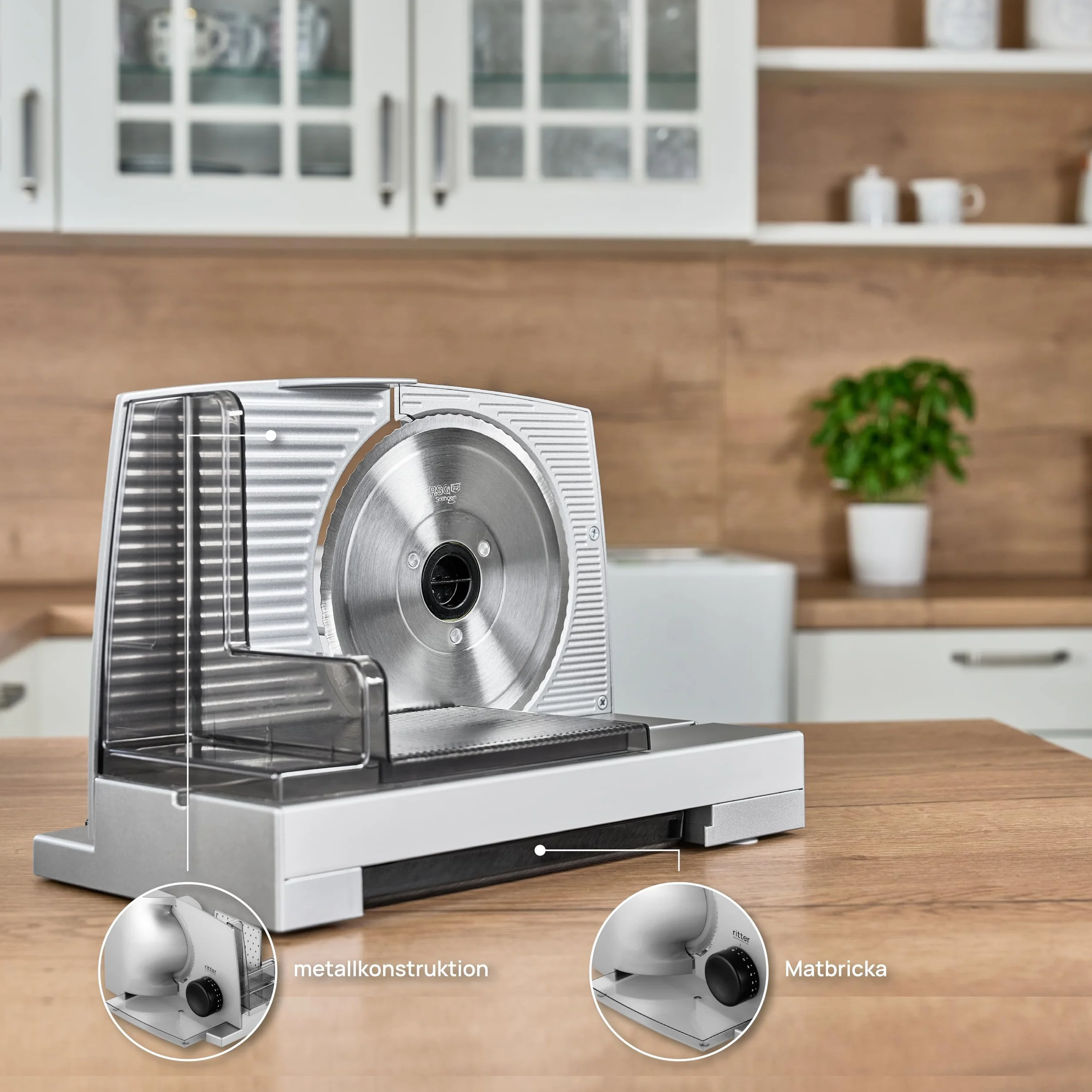 Ritter Compact 1 Elektryczna Krajalnica do Chleba z Metalu Made in Germany