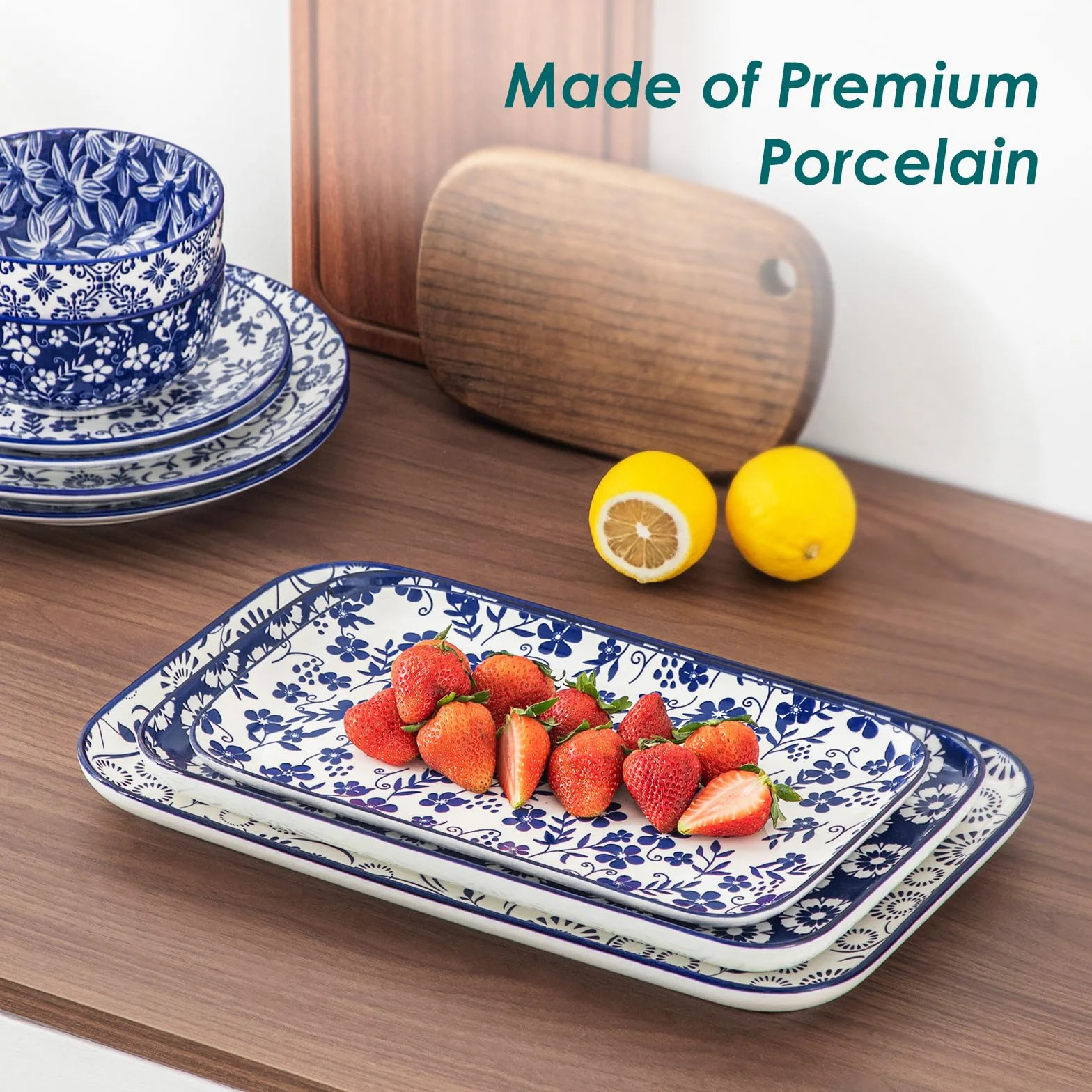 vancasso SELENE02 Półmisek do serwowania porcelanowy 3-częściowy 16/14/30,5 cm