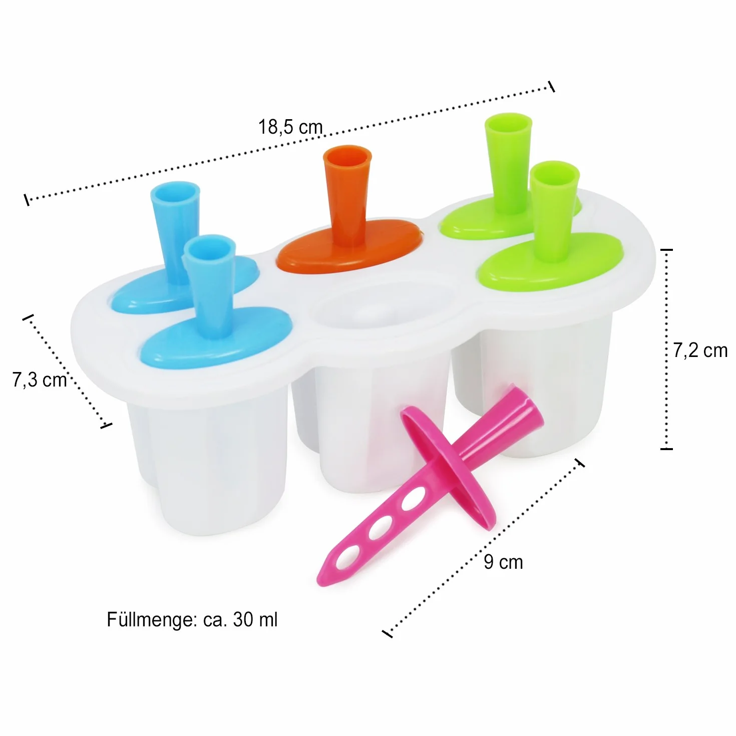 COM-FOUR foremka do lodów na patyku 10 porcji 2 wzory 45ml 50ml