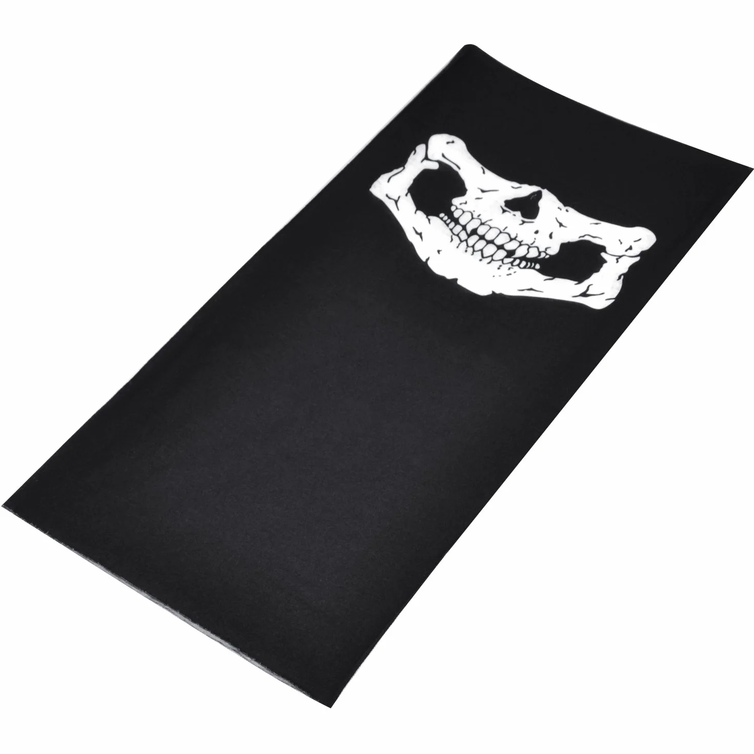 TRIXES Bandana z czaszką Multiway dla mężczyzn i kobiet - osłona ochronna na twarz - ocieplacz na szyję - motocykl deskorolka paintball sport - akcesoria na Halloween, Czarny, Rozmiar uniwersalny