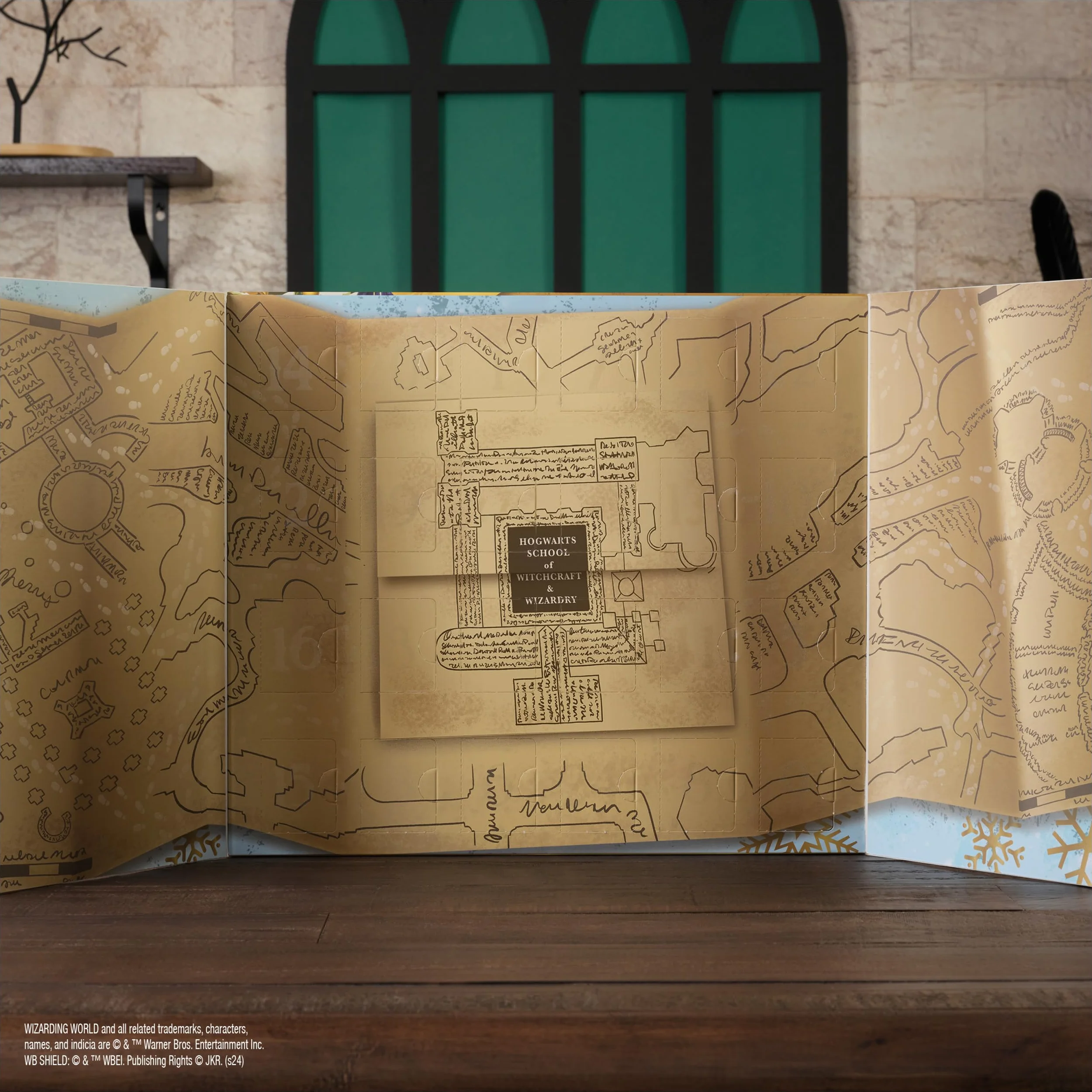 Wizarding World Harry Potter kalendarz adwentowy z mikromagicznymi chwilami świecącymi w ciemności na rok 2024, 24 zabawki niespodzianki, świąteczny kalendarz odliczający dla dzieci od 6 lat