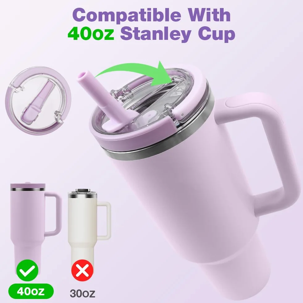 Stanley 40 oz (1200 ml) Kubek Pokrywki Komplet 2 szt. z Klapką, Słomkami i Szczotkami