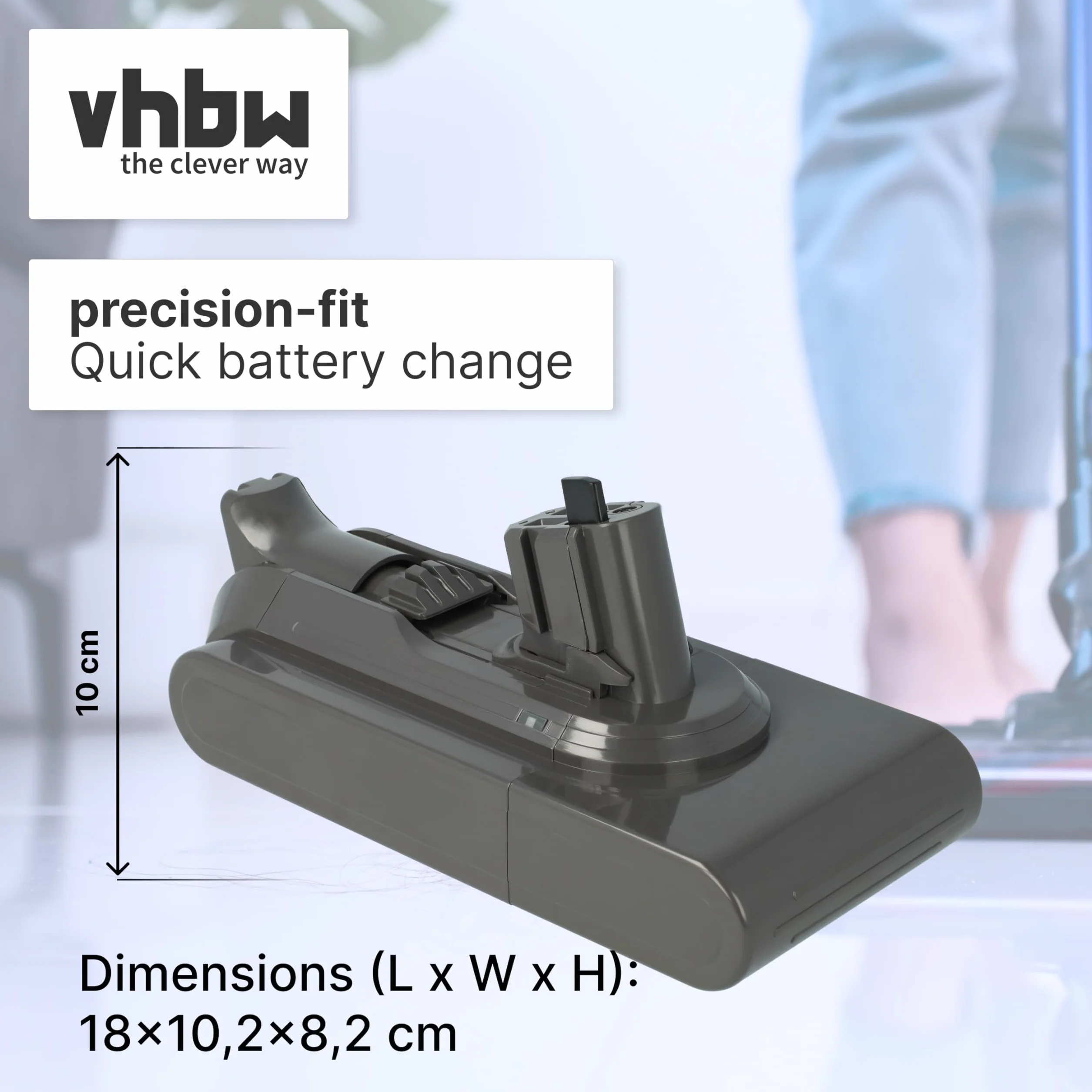 vhbw Bateria kompatybilna z Dyson V15 Detect, V15 Detect Absolute Extra odkurzacz ciemnoszary (3600mAh, 25,2V, Li-ion)