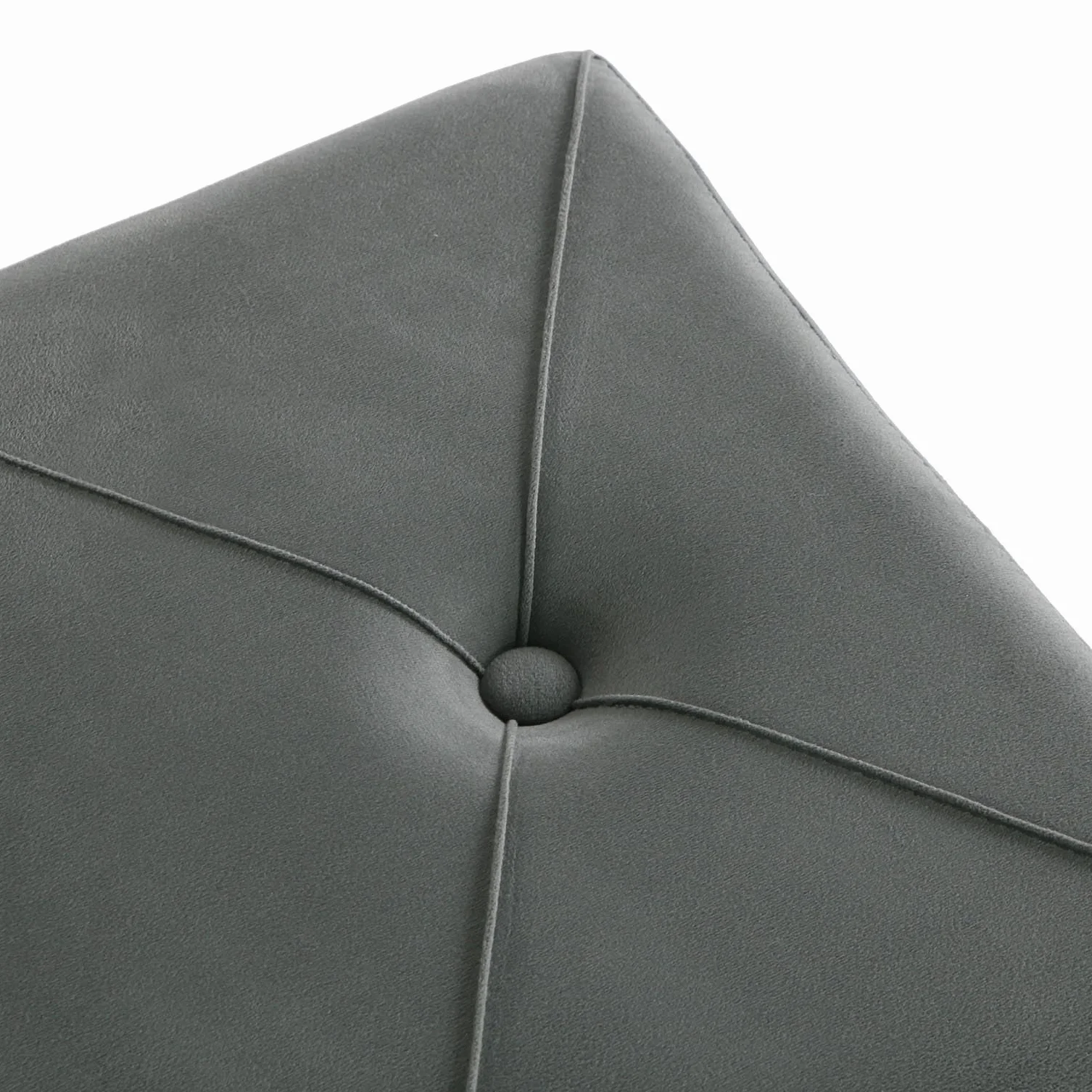 Versa Nóżka łóżka ciemnoszary poliester metal drewno sosnowe MDF 34 x 42 x 50 cm