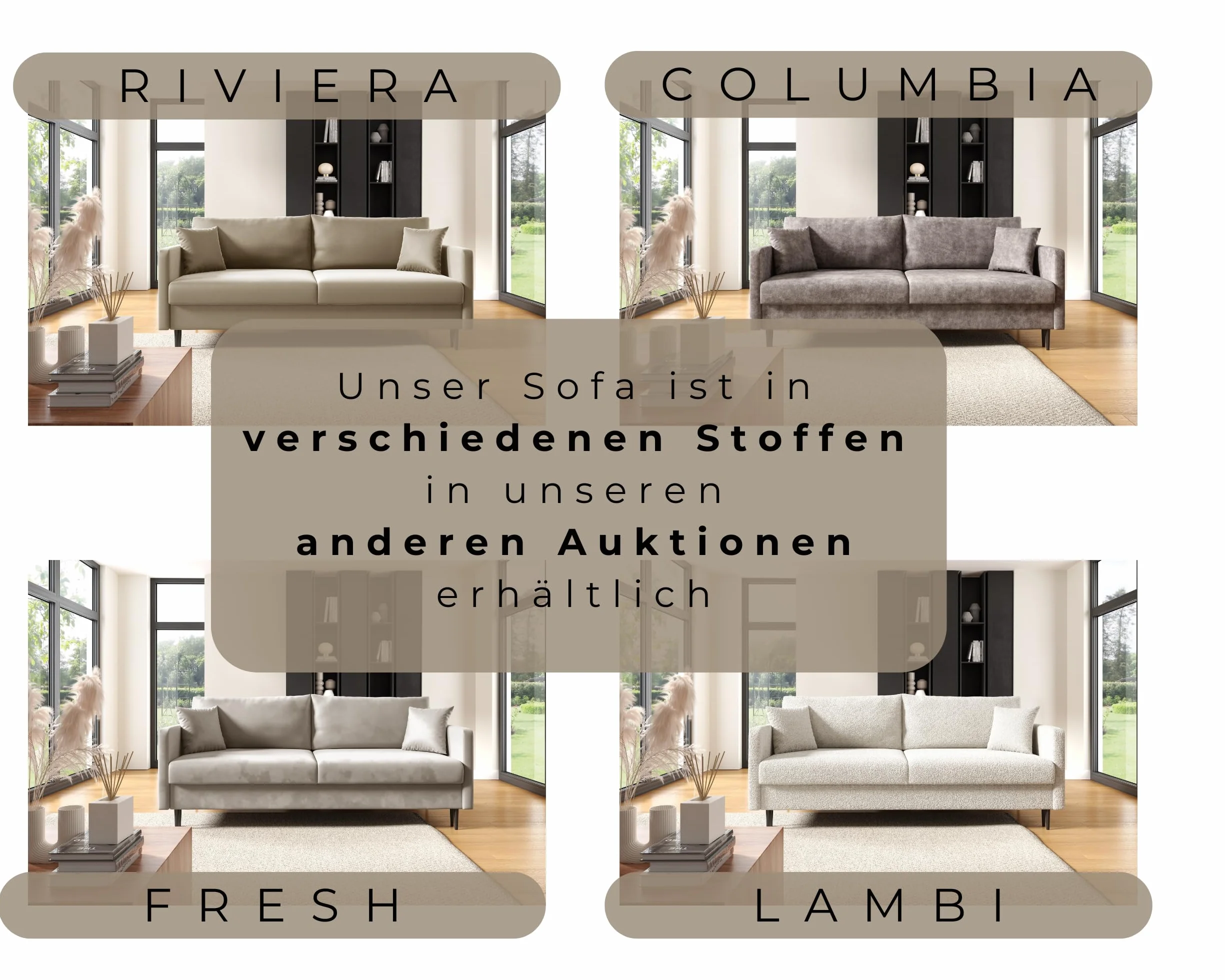 LIKMA Rozkładana Kanapa Mara Kremowa 209x93x92 cm z Funkcją Spania, Pojemnikiem na Pościel, Sofa w Tkaninie Lambi