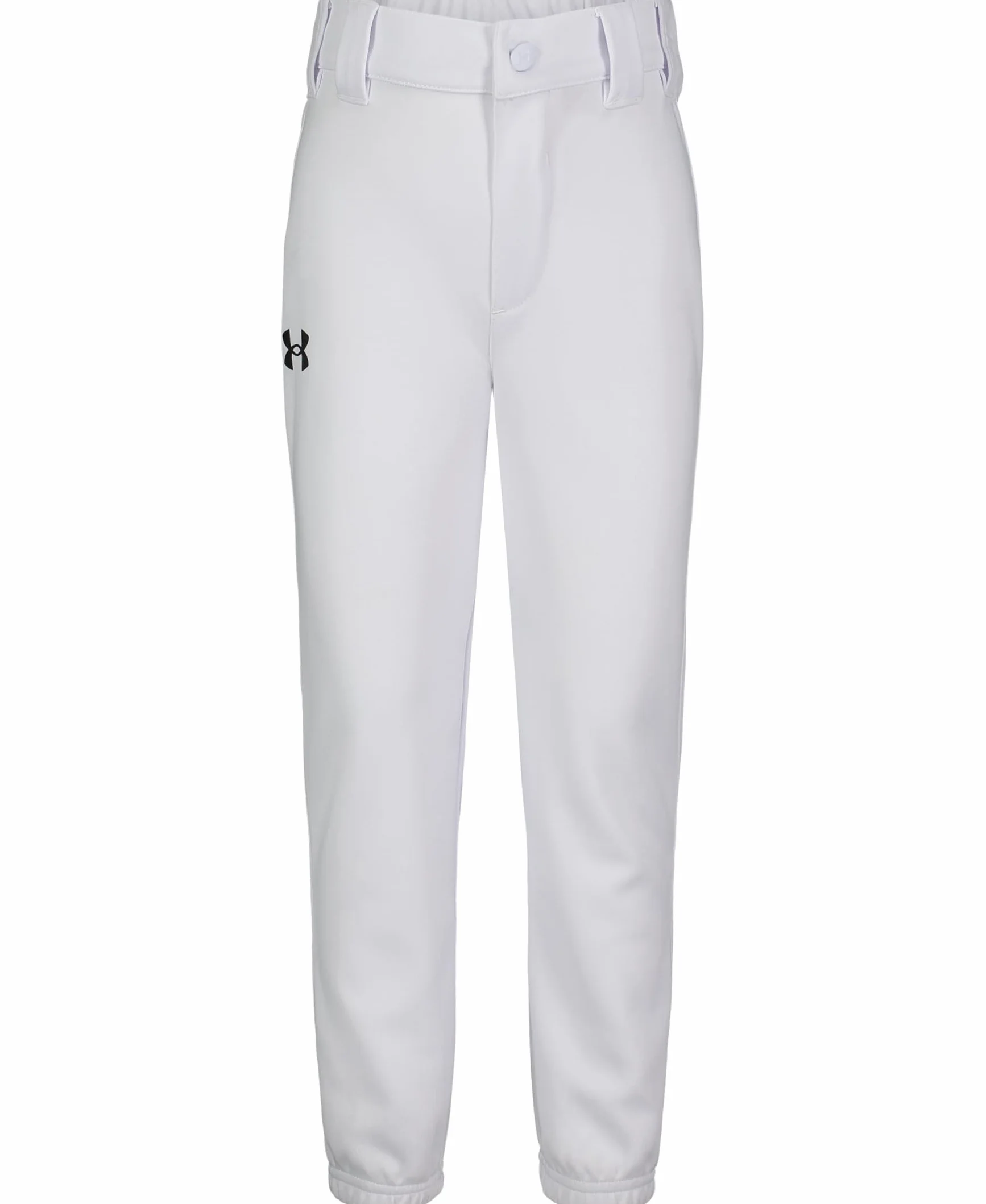 Under Armour Chłopięce spodnie baseballowe, szlufki na pasek, logo, zapięcie na zatrzask, wygodne i trwałe