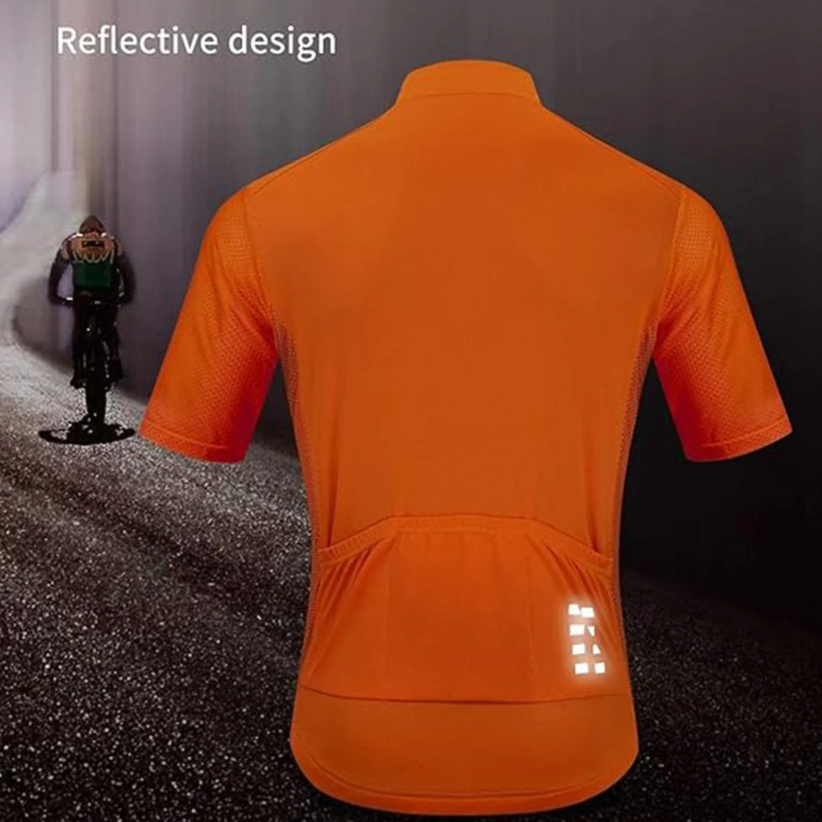 Koszulka rowerowa męskie damskie krótkie rękawy jeździeckie letnie oddychające koszulki rowerowe odblaskowe szybkoschnące rowerowe T-shirt rowerowy ubrania,Cyan-ASIAL/EURM