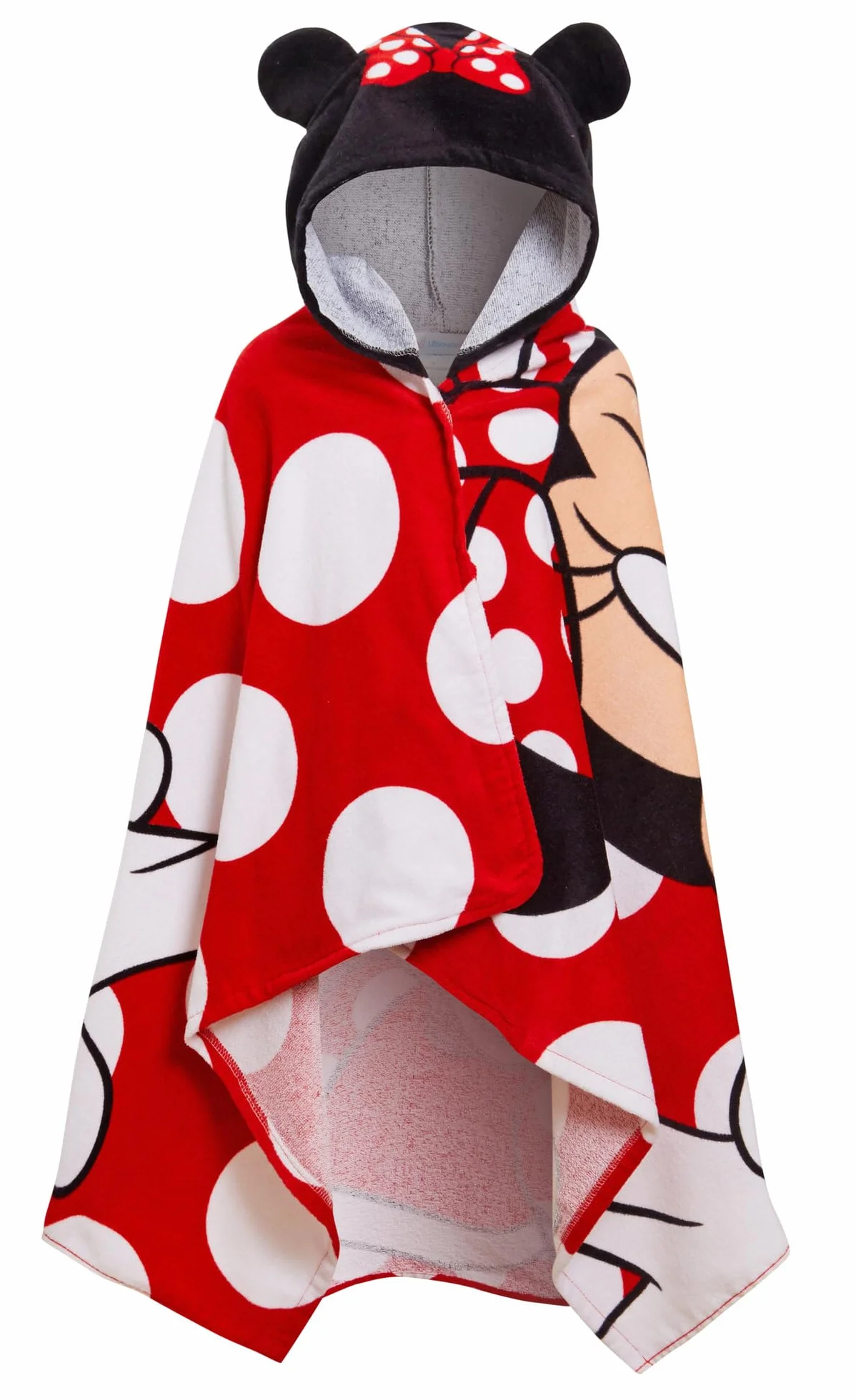 Disney Myszka Minnie ręcznik z kapturem 100% bawełna ponczo plażowy kąpielowy dla dzieci