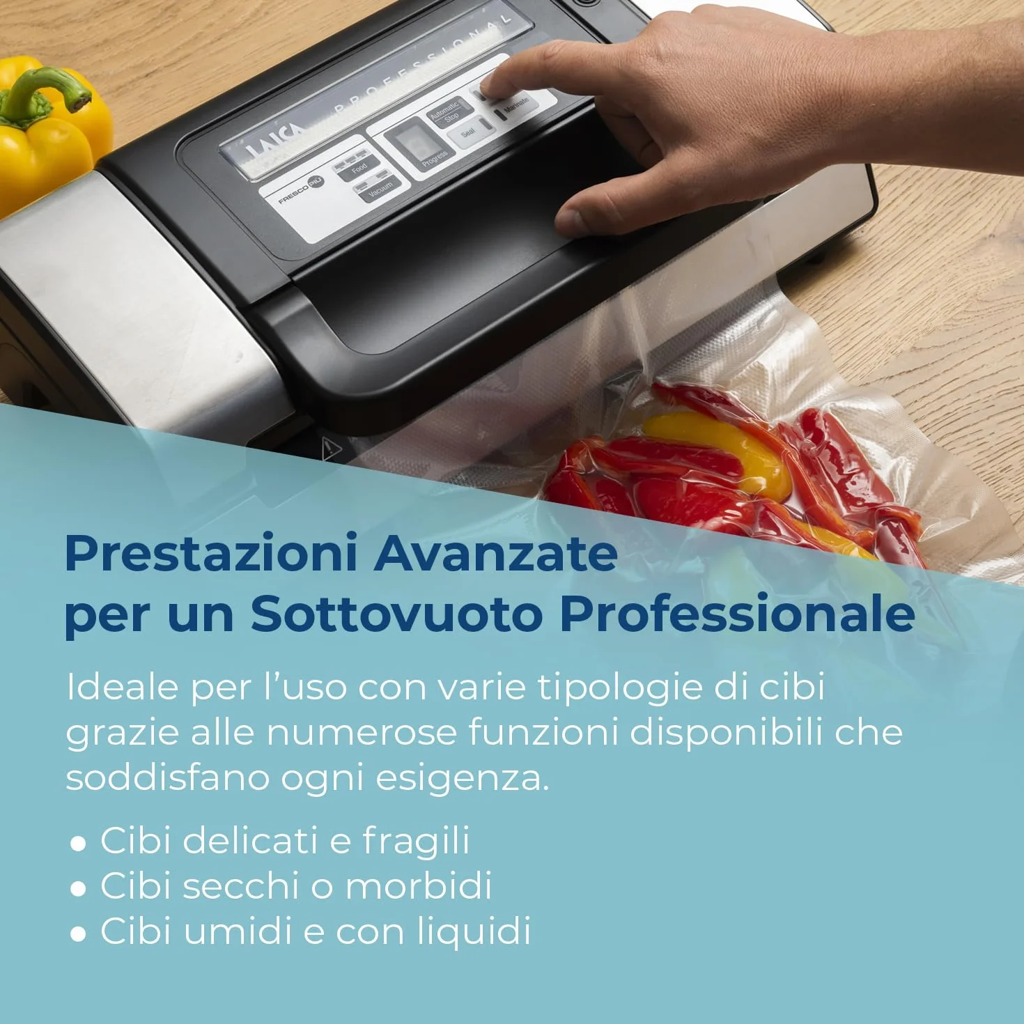 LAICA VT3120 urządzenie do pakowania próżniowego do suchych i wilgotnych produktów spożywczych
