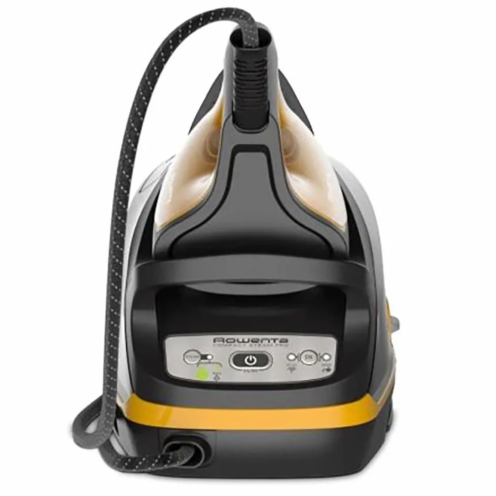 Rowenta Compact Steam Pro DG7644 stacja parowa, 2200, 1100 ml, czarny/żółty
