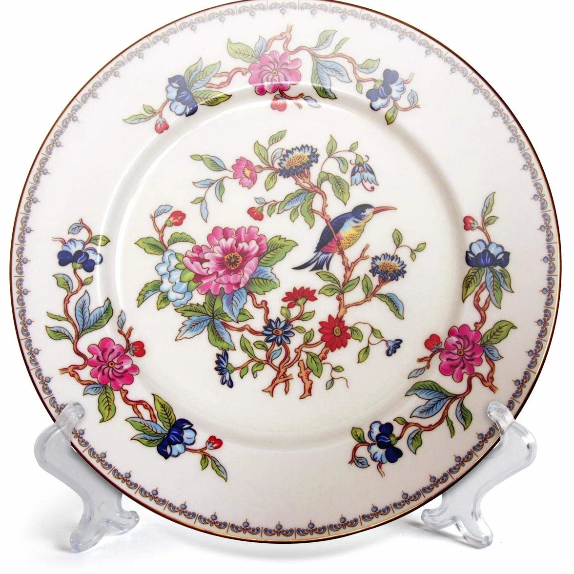 iGadgitz Home U7008 - Mały sztalug stołowy składany uchwyt na zdjęcia uchwyt na talerze dekoracyjne - mały/średni/duży - przezroczysty - średni (1 szt.)