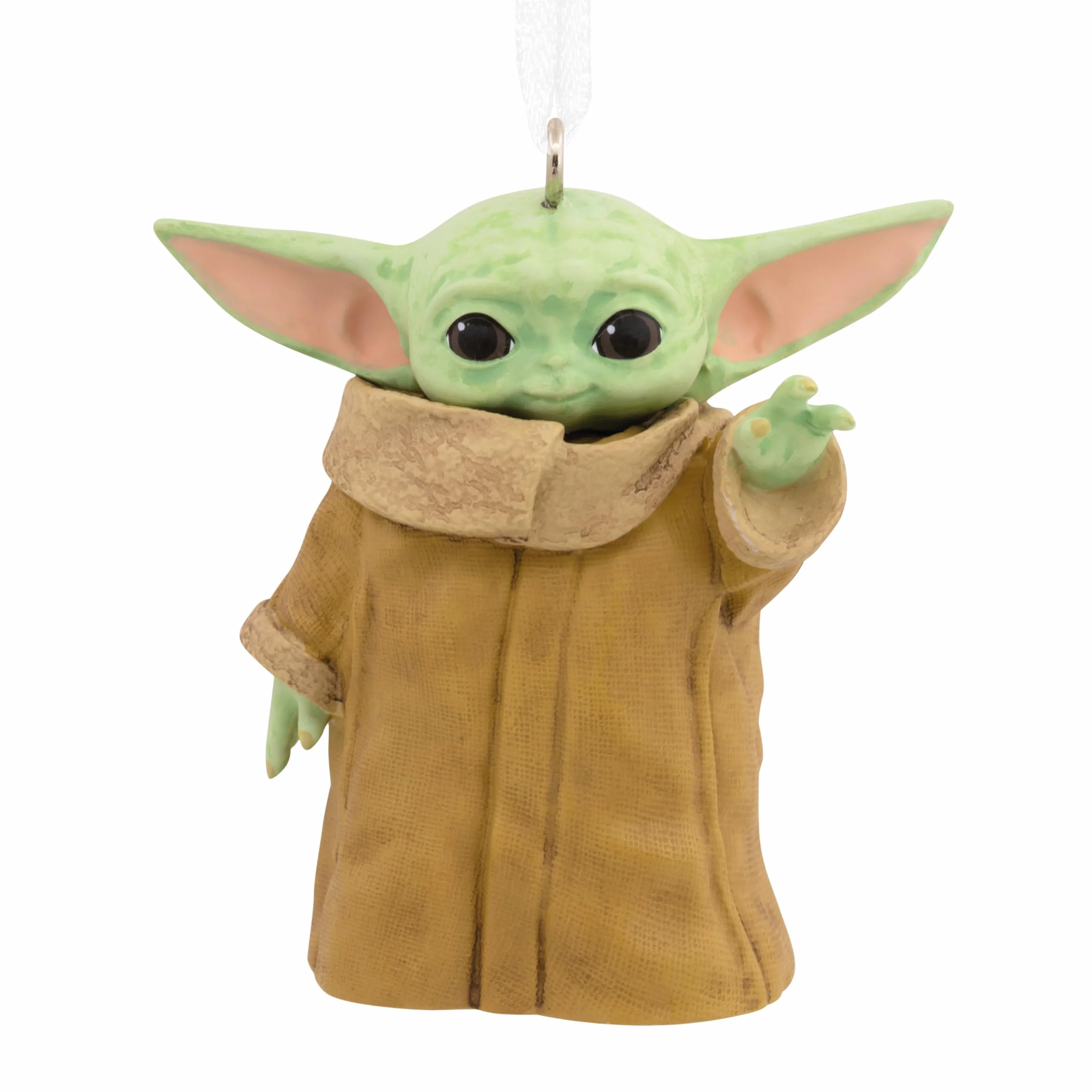 Hallmark Mandalorian Grogu wisząca ozdoba, dekoracja choinki z motywem Gwiezdnych Wojen, wisząca ozdoba z żywicy, świąteczna ozdoba wisząca, prezenty na Boże Narodzenie