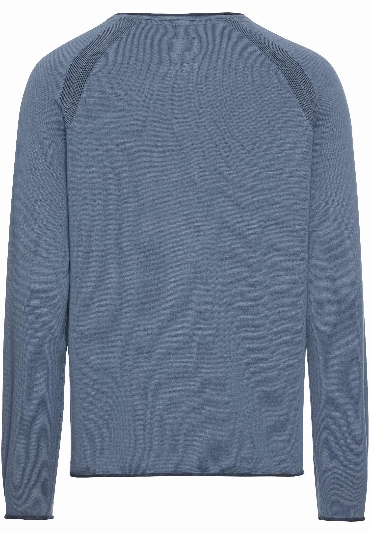 camel active Męska koszulka Henley z certyfikowanej bawełny organicznej, niebieski, L