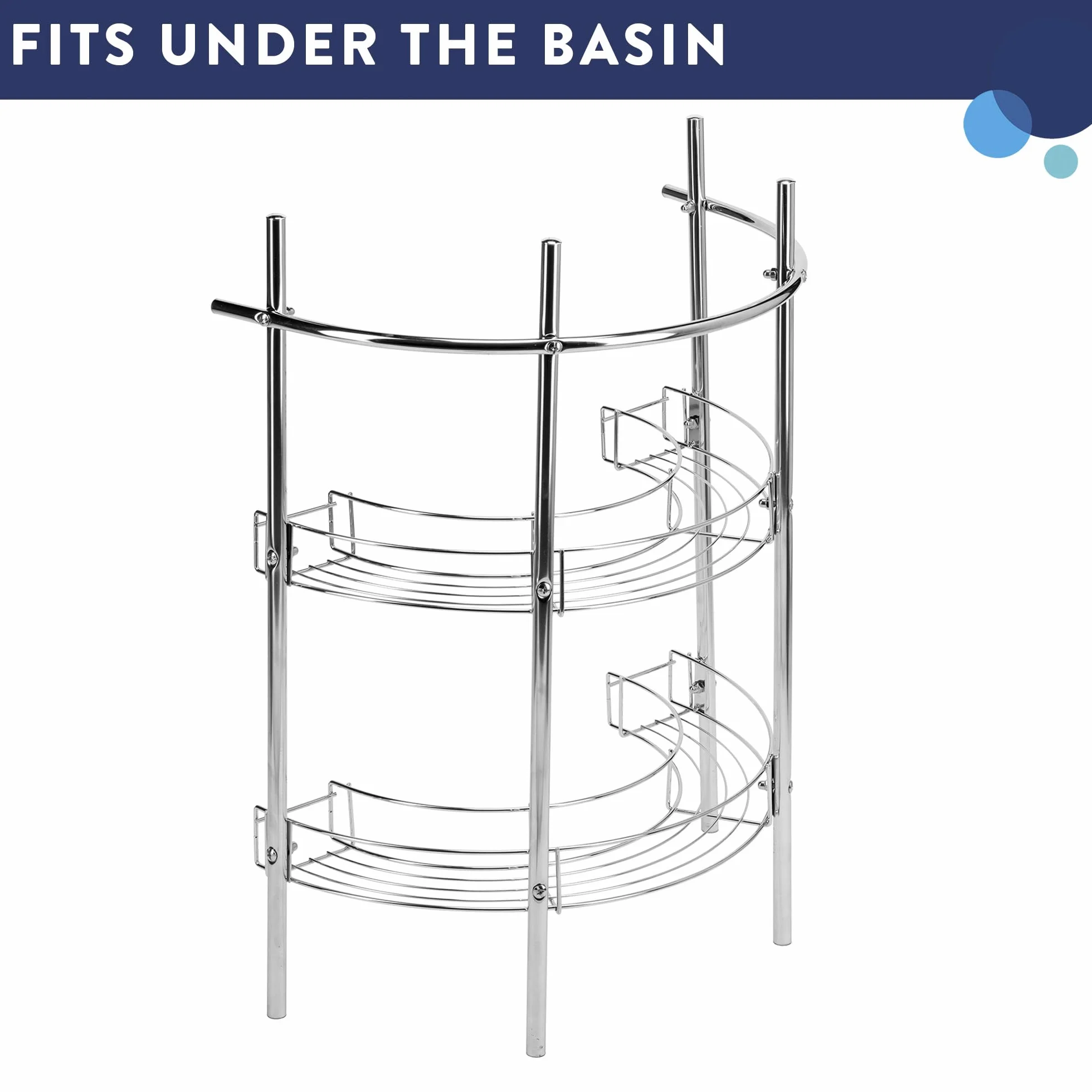 Croydex chromowany pojemnik do przechowywania pod umywalką