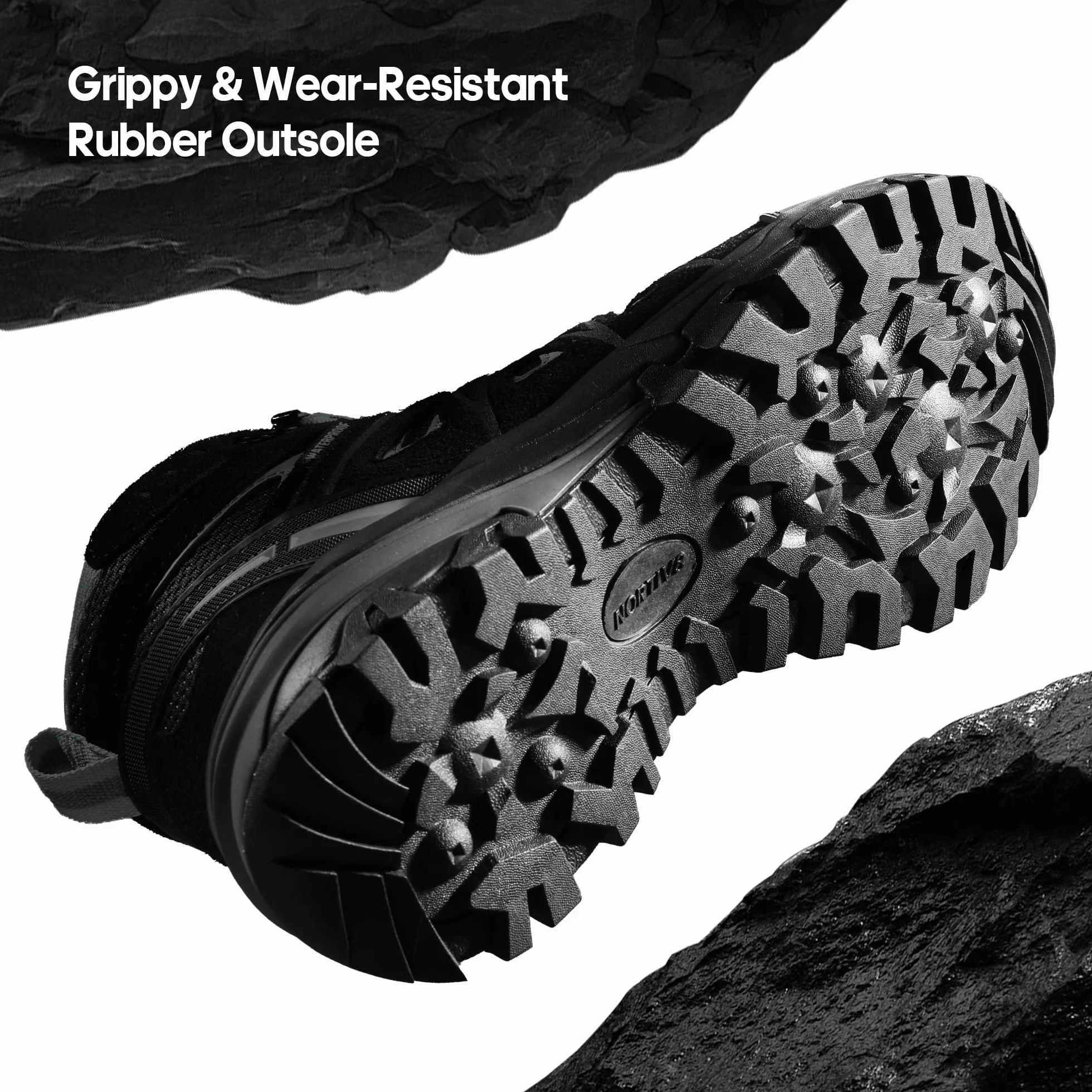 NORTIV 8 Damskie wodoodporne buty turystyczne outdoorowe szlak trekkingowy kemping buty turystyczne, jasnoszary, 7