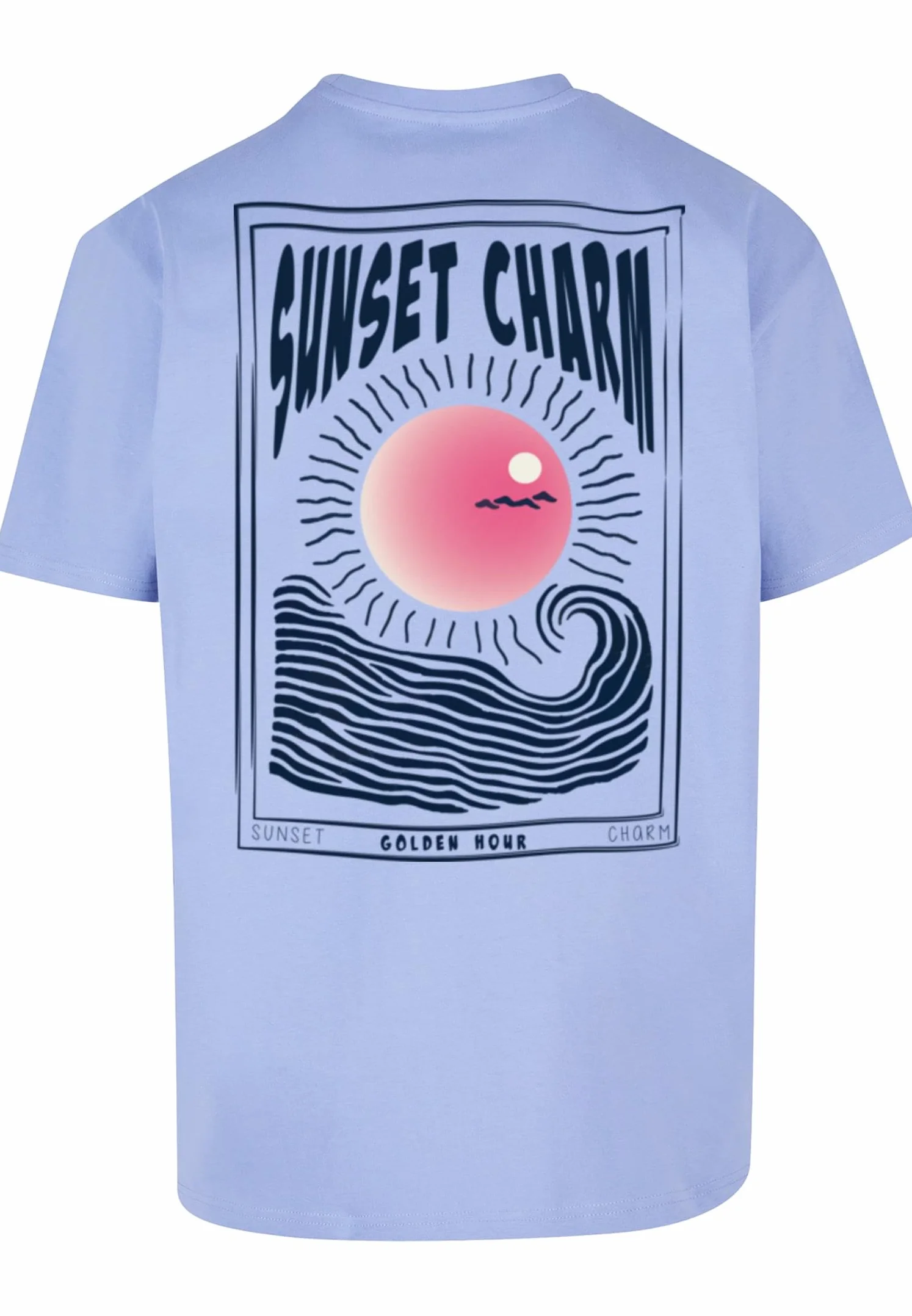 Merchcode Męski T-shirt 100% bawełna fioletowy L, Violablue, L