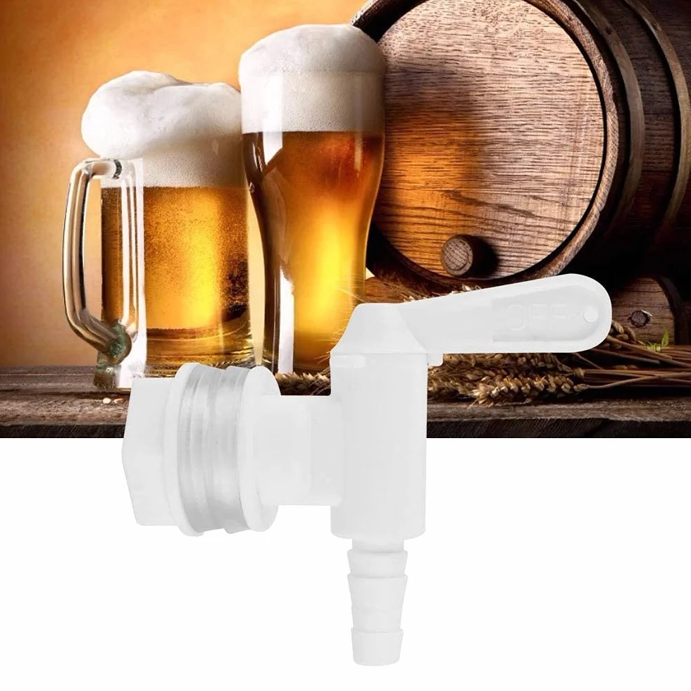 Biały plastikowy kran do butelek dozownik do piwa 3/8" Oktoberfest
