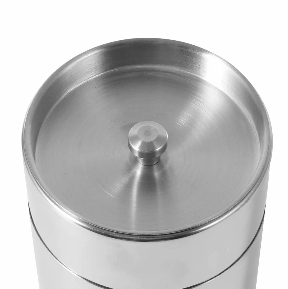 Puszka na herbatę ze stali nierdzewnej, puszka na kawę, espresso, puszka na herbatę ze stali nierdzewnej z wewnętrzną pokrywką, puszka na zapasy herbaty sypkiej kawy, kakao, cukru (L)