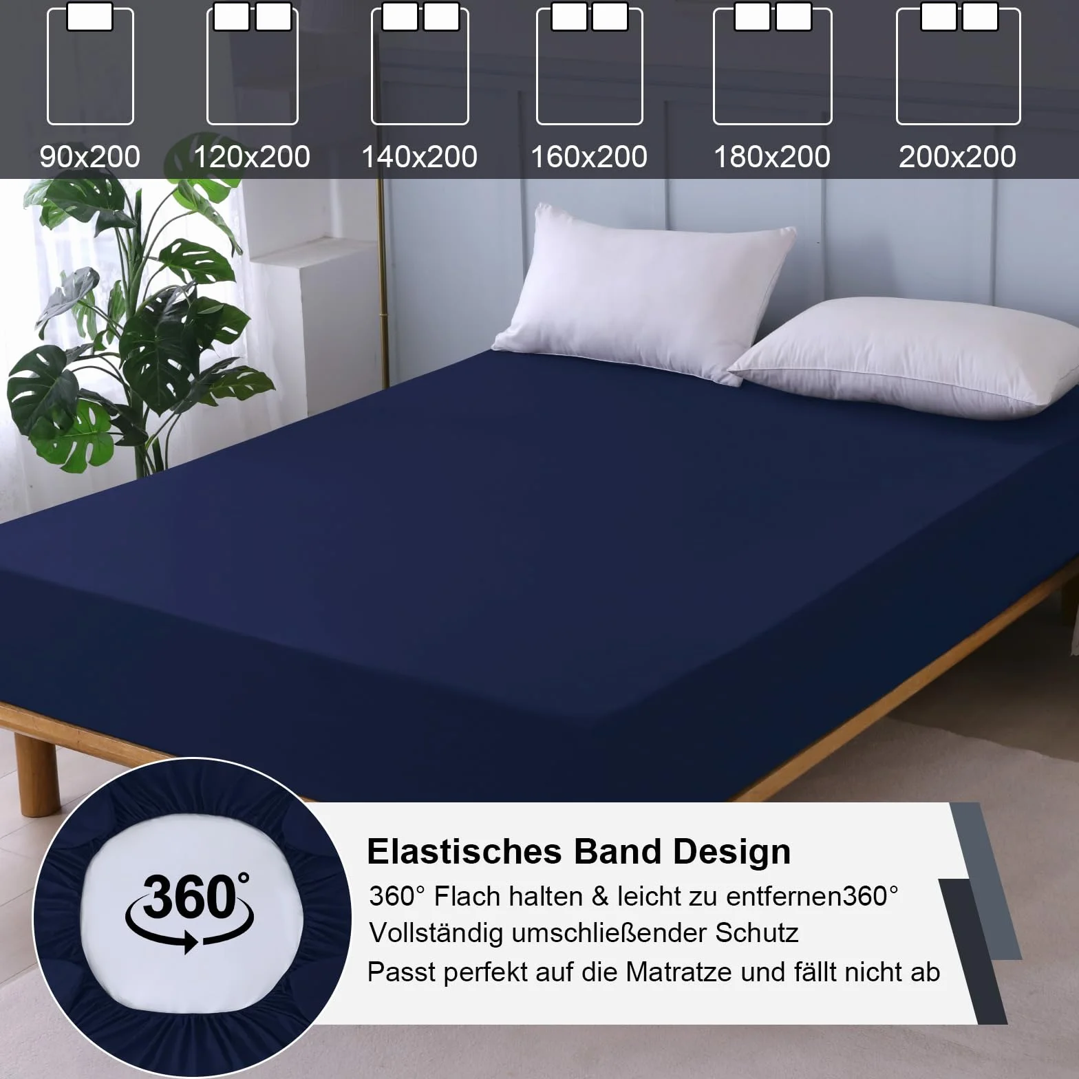 ohano Wodoszczelny ochraniacz na materac 90x200cm, prześcieradło z gumką, oddychający pokrowiec ochronny